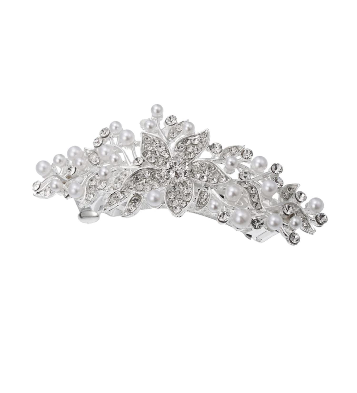 BELLIFFY Rhinestone Hair Clip Flower Hair Clip Hair Barrettes for Women Thick Hair Girl Headdress Hair Accessory Hairpin for Women Womens Barrettes for Hair Hair Clips Dipper Iron - Buy Online on SooperMarket.com