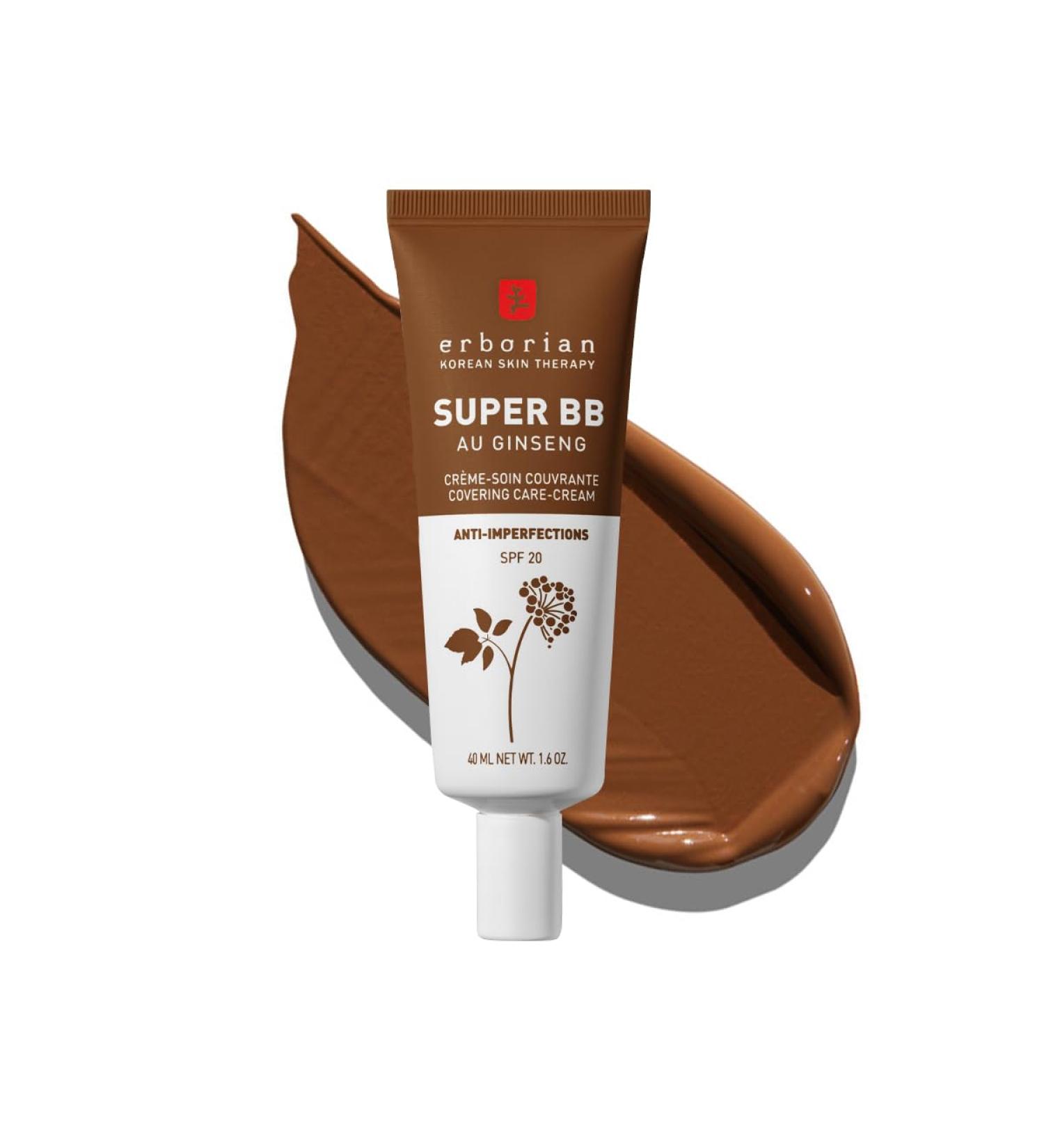 Erborian Super BB Cream with Ginseng - High Coverage Tinted Face Care SPF 20 - Chocolat 40ml - Buy Online on SooperMarket.com