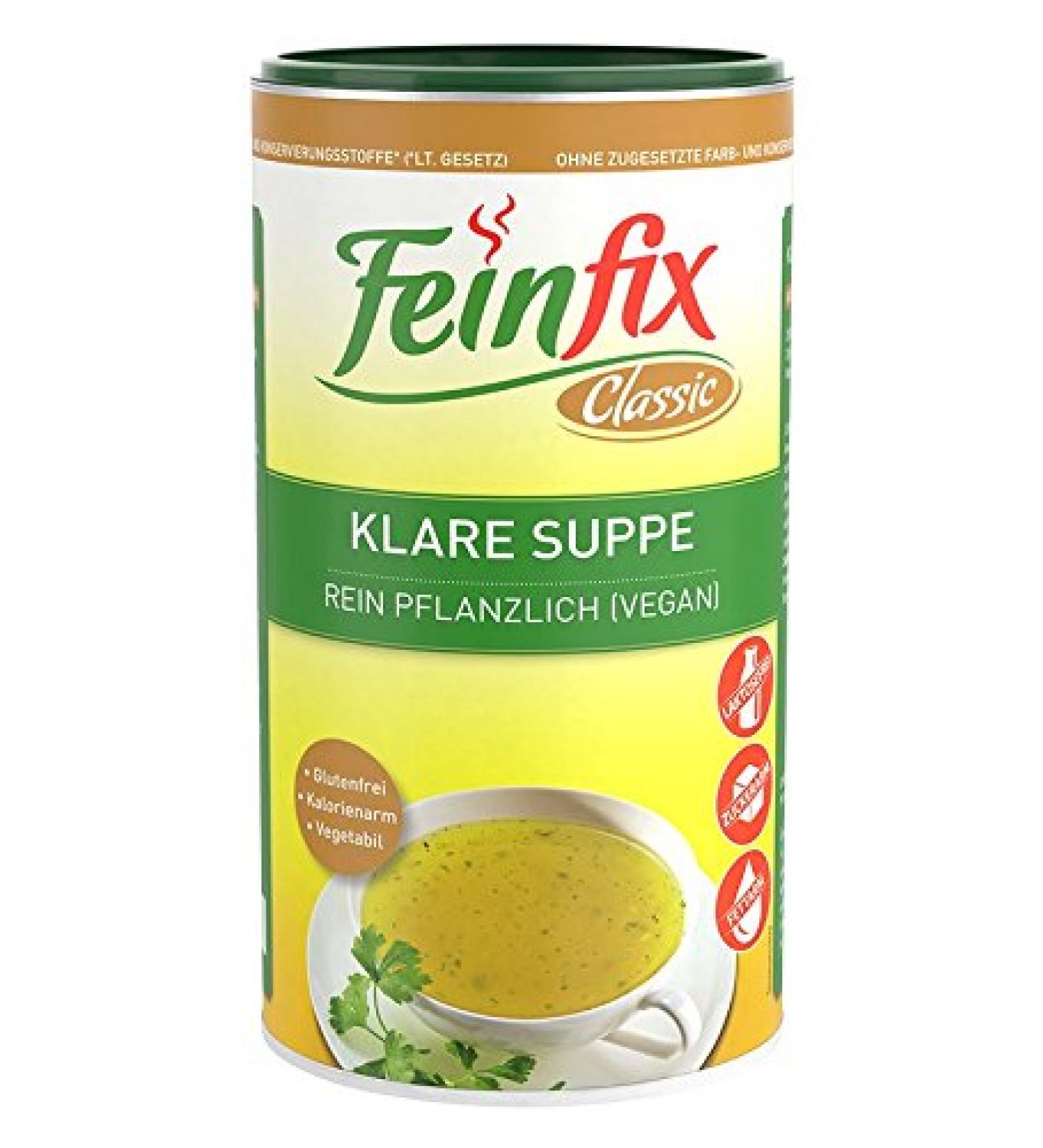 Feinfix Classic Clear Soup Powder 900g - Vegan Vegetable Broth & Spices for Flavorful Soups | 45 Liters of Gourmet Soup Mix - Buy Online on SooperMarket.com