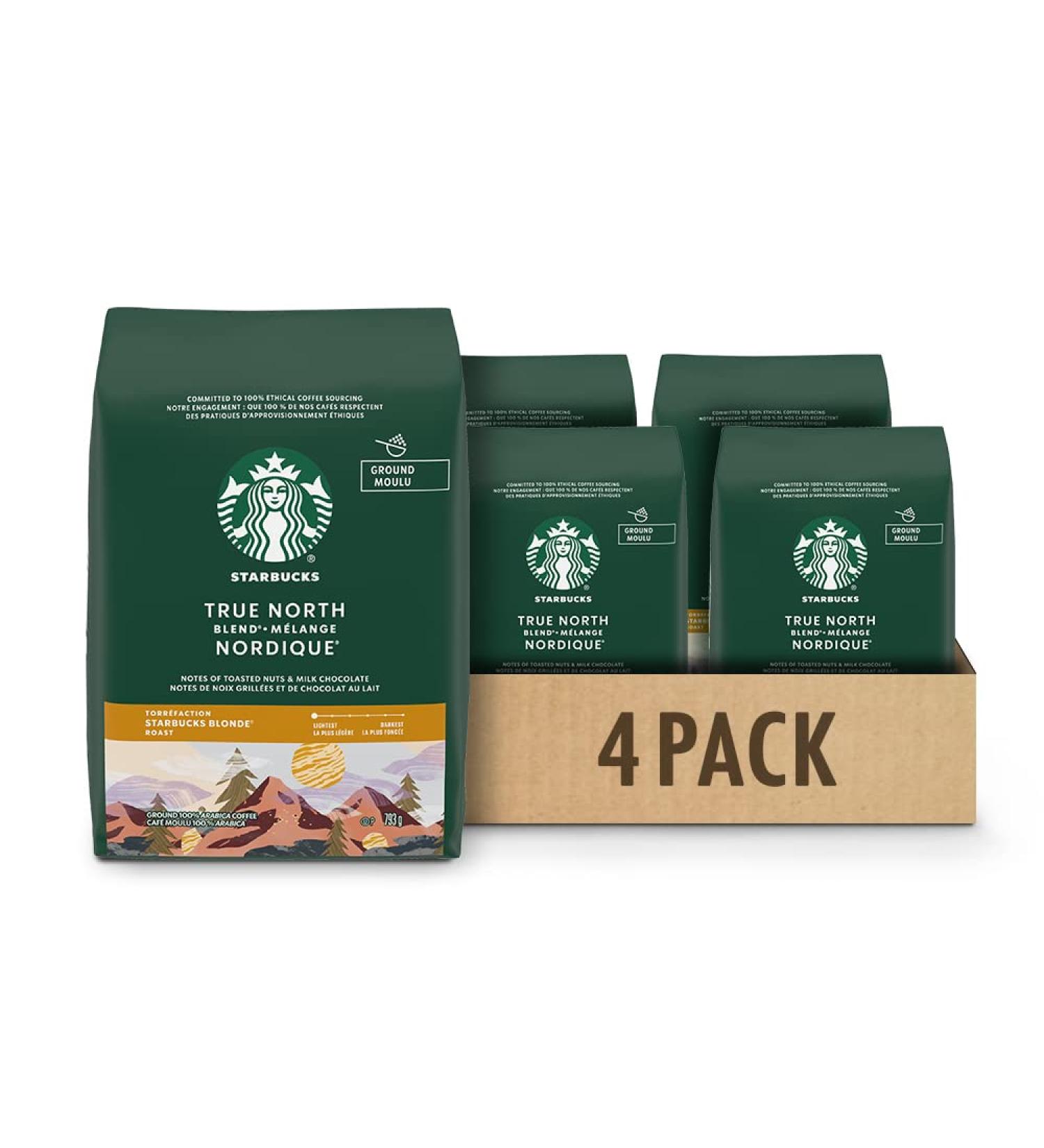 Starbucks True North Blend Blonde Roast Ground Coffee 793g Bag 4 Count True North 4 count (Pack of 1) - Buy Online on SooperMarket.com