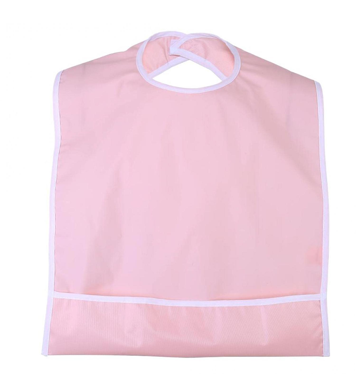 Adult Bibs Waterproof Adult Elder Mealtime Bib Clothes Clothing Protector Dining Aid a Perfect Item for the Adult and the Elder Who Lack Ability to Have Meal Reusable(Orange pink) - Buy Online on SooperMarket.com