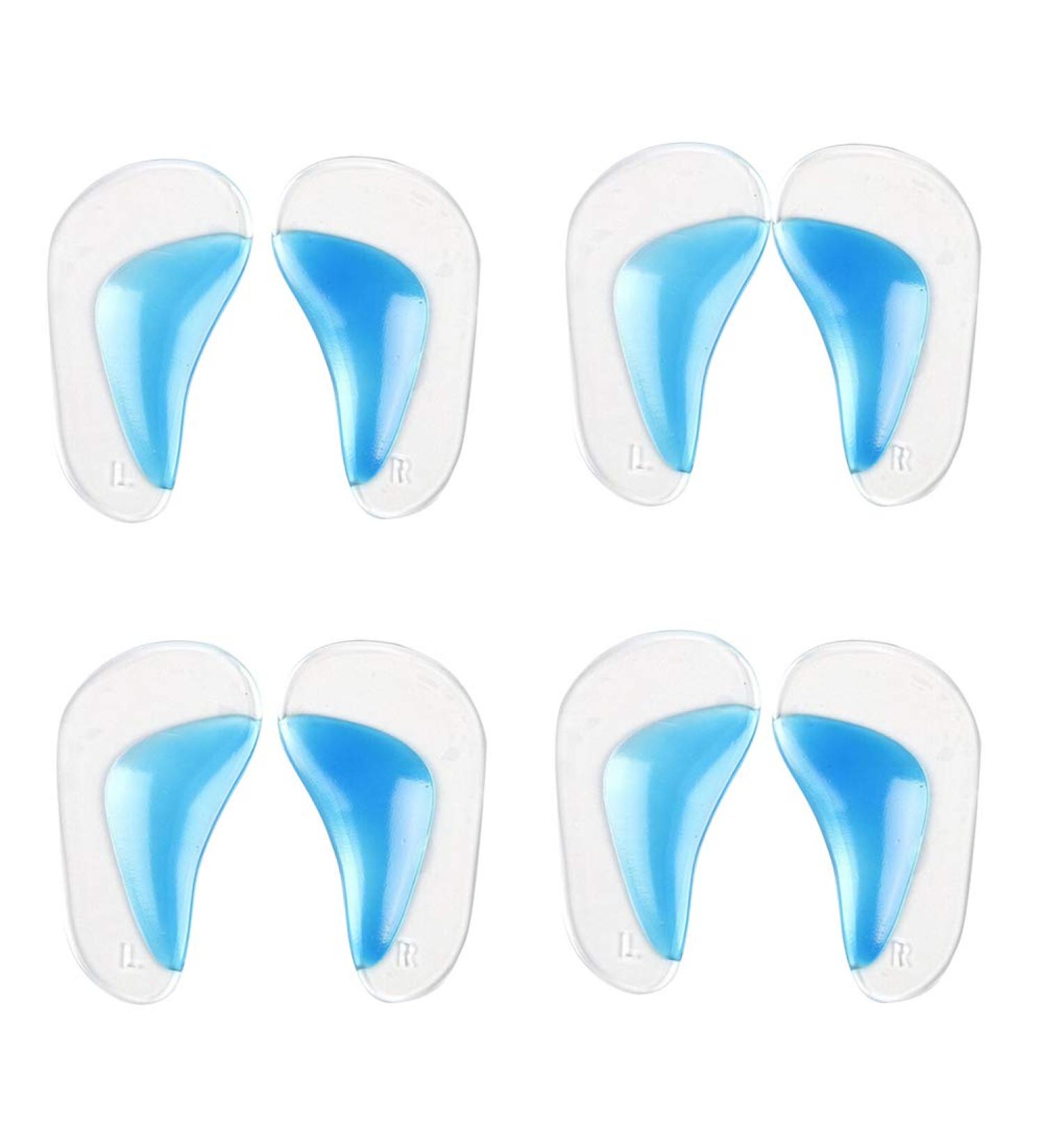 BEHAHAI Silicone Gel Arch Support Insoles - Orthopedic Flat Feet Orthotic Plantar Fasciitis Shoe Inserts for Men and Women (Blue) - 4 Pairs - Buy Online on SooperMarket.com