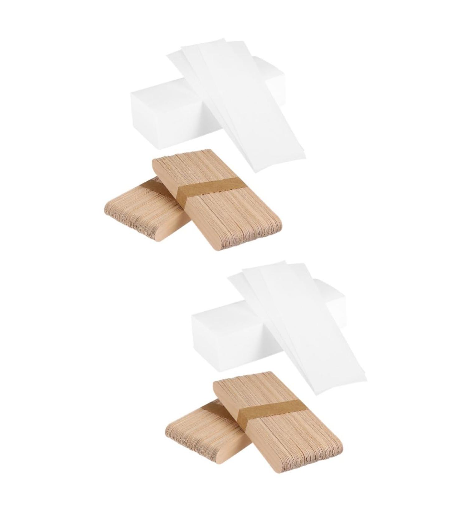 Magiclulu Wax Bars - 400 PCS Hair Removal Wax Paper & Pencil Wax Stick for Soft Wax Wooden Wax Body - International Shipping Available - Buy Online on SooperMarket.com
