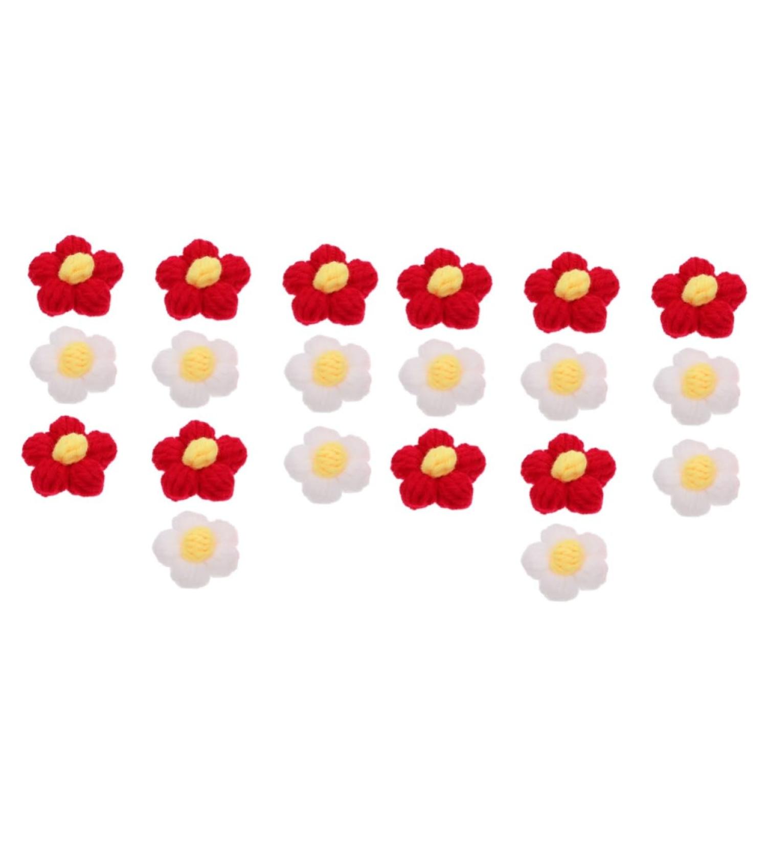 KALLORY 20 Pcs Hairpin Accessories Hair Barrettes Sew on Yarn Flower Yarn Embellishments Headdress DIY Props - Buy Online on SooperMarket.com