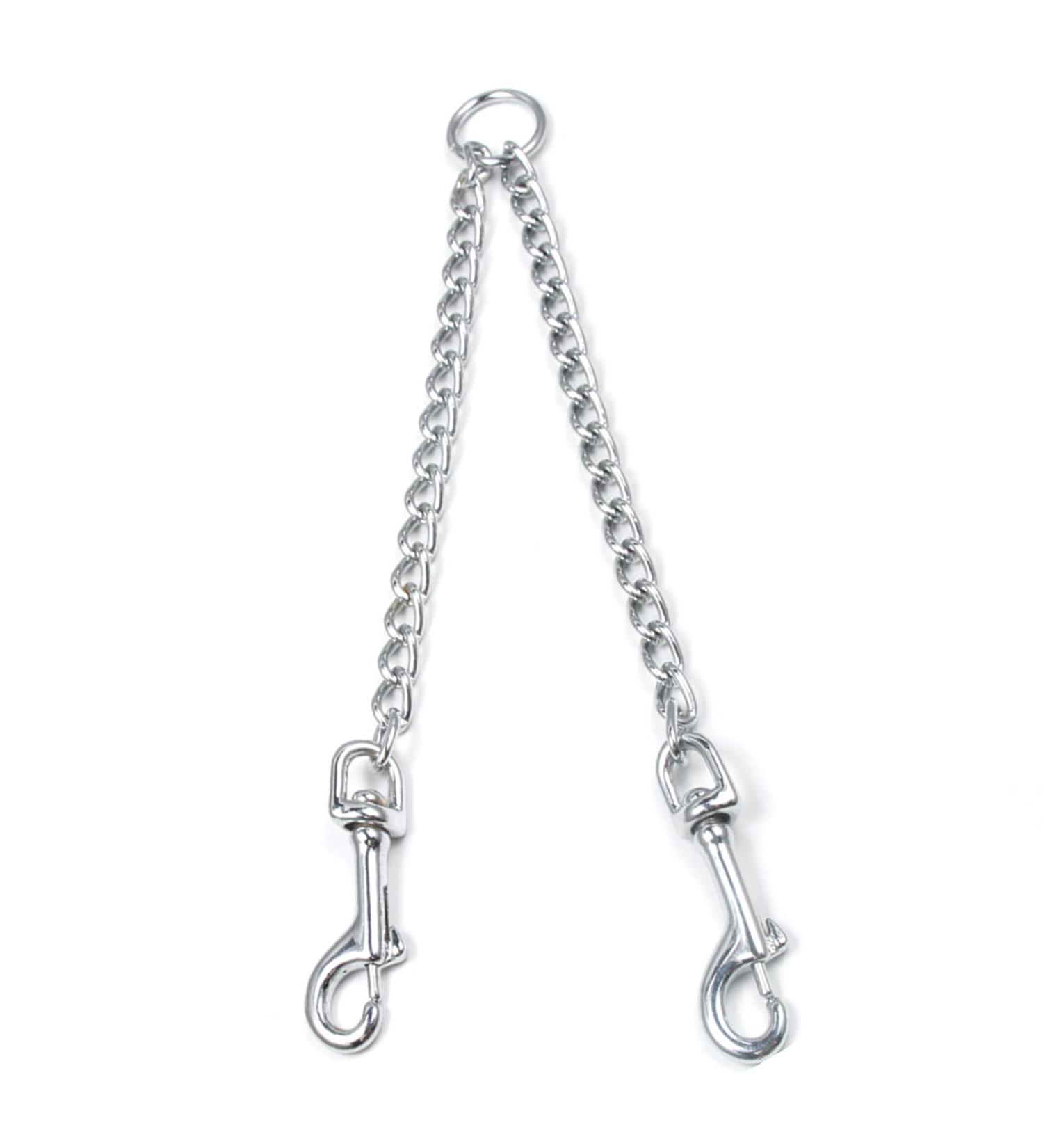 LERTREEUK Double Dog Leash | Stainless Steel 2-Way Chain Coupler | 60cm Double Leash for Dogs - International Shipping Available - Buy Online on SooperMarket.com