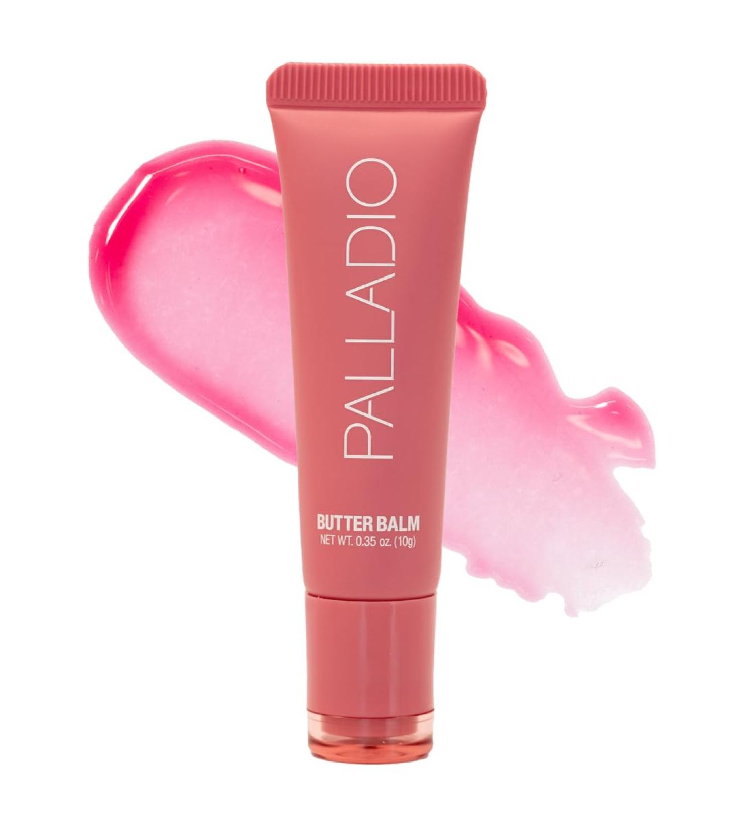 Palladio Butter Balm - Hydrating Vegan Lip Balm with Aloe & Peptides | Moisture & Shine | Strawberry Shortcake Tint - Buy Online on SooperMarket.com