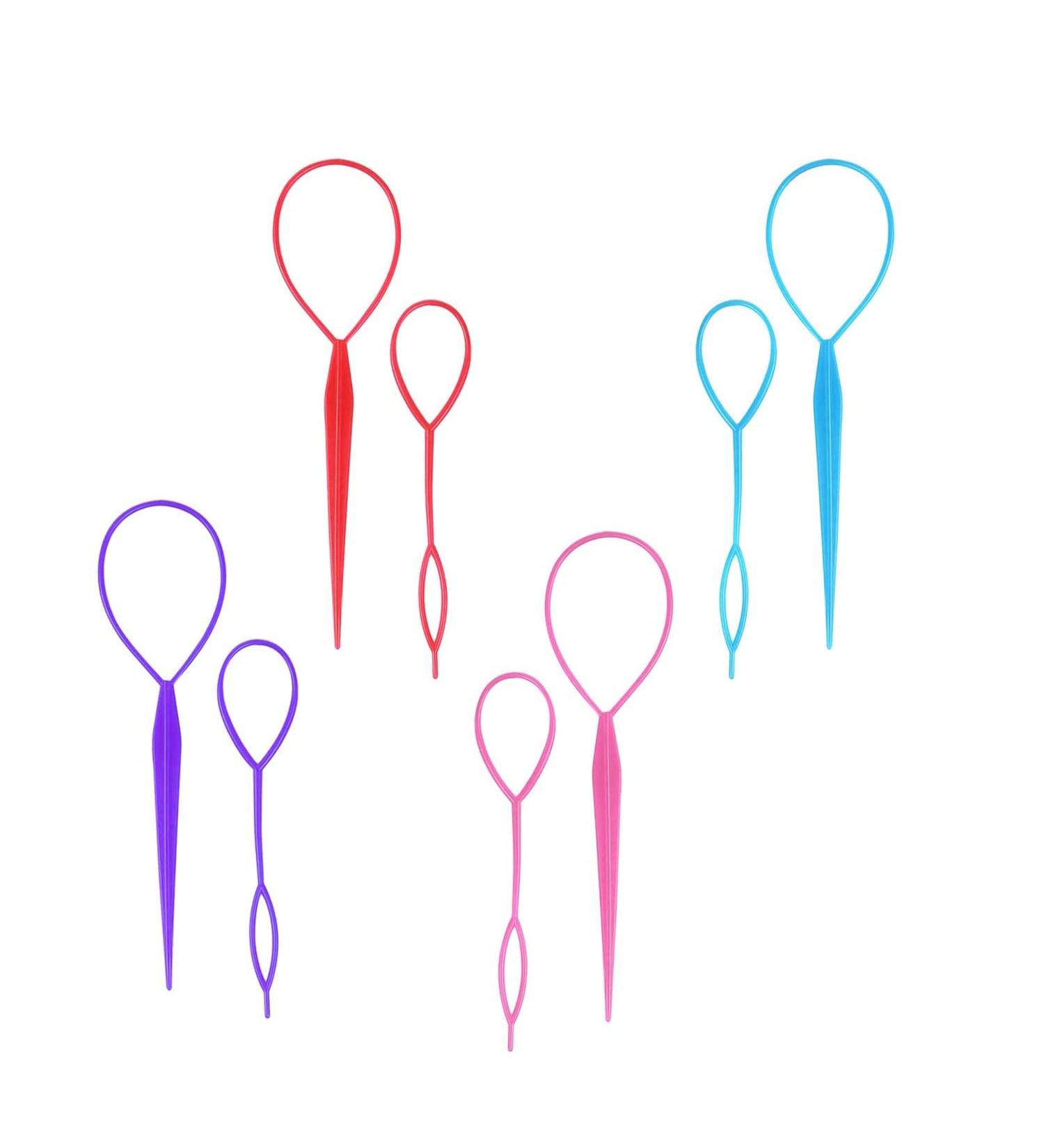 8PCS Hair Braiding Tool Ponytail Holders Topsy Tail Kit - French Braid Loop Tool - 4 Colors - Buy Online on SooperMarket.com