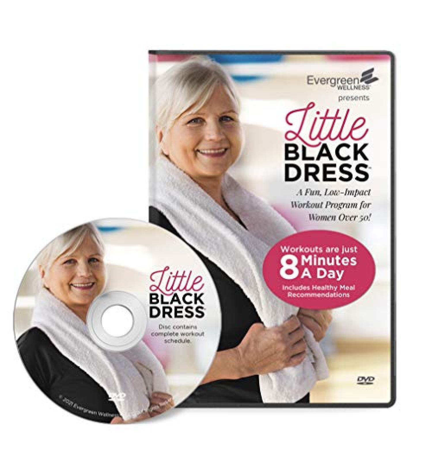 Little Black Dress Full Body Exercise DVD for Women Seniors and Beginners | 8-Minute Low-Impact Workouts at Home with Healthy Eating Guidance - Buy Online on SooperMarket.com