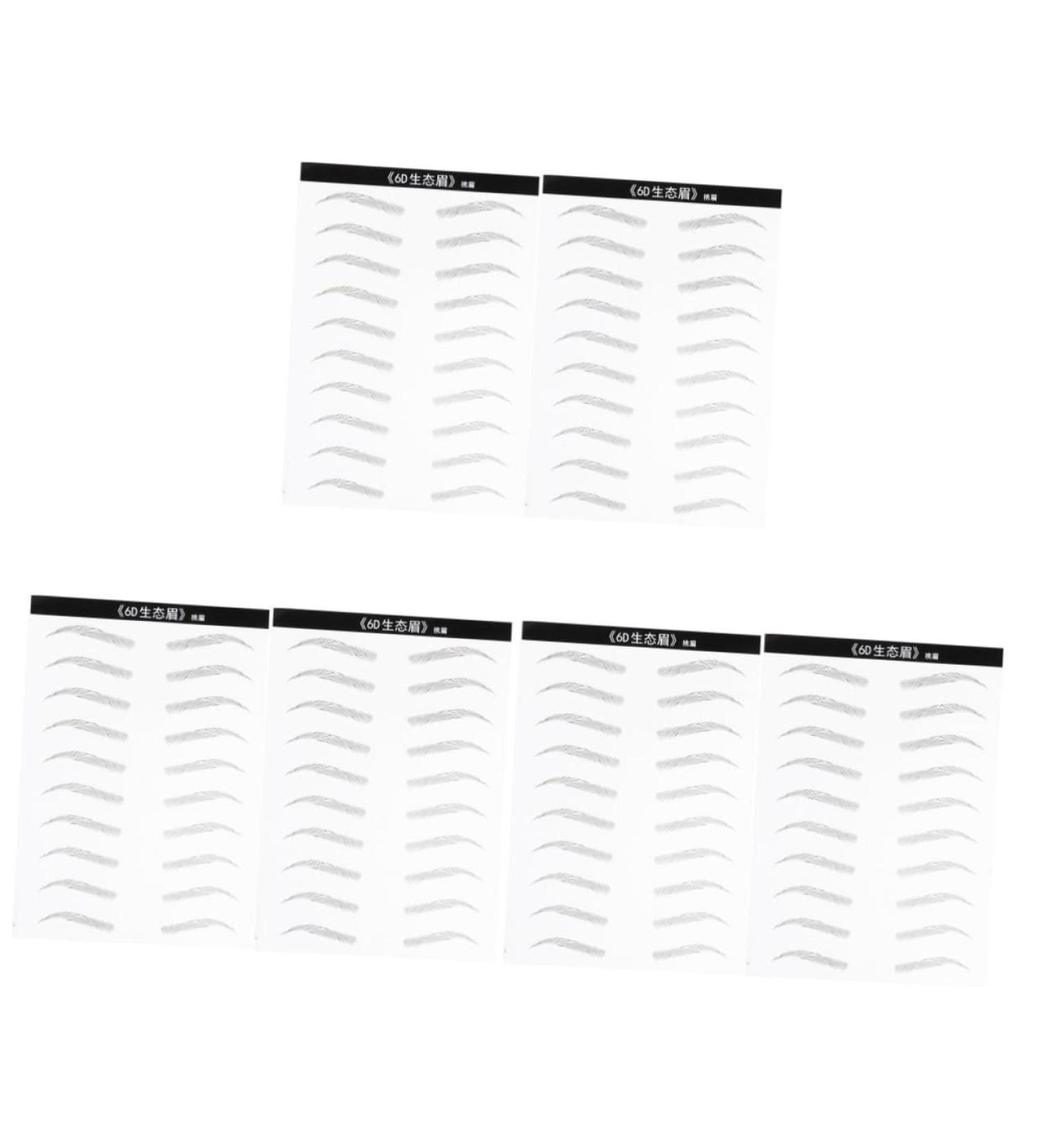HAPINARY 6 Sheets Pairs Artificial Eyebrow Patch Eyebrow Waterproof Clear Artificial Hairs Eyebrow Gel Black - Buy Online on SooperMarket.com
