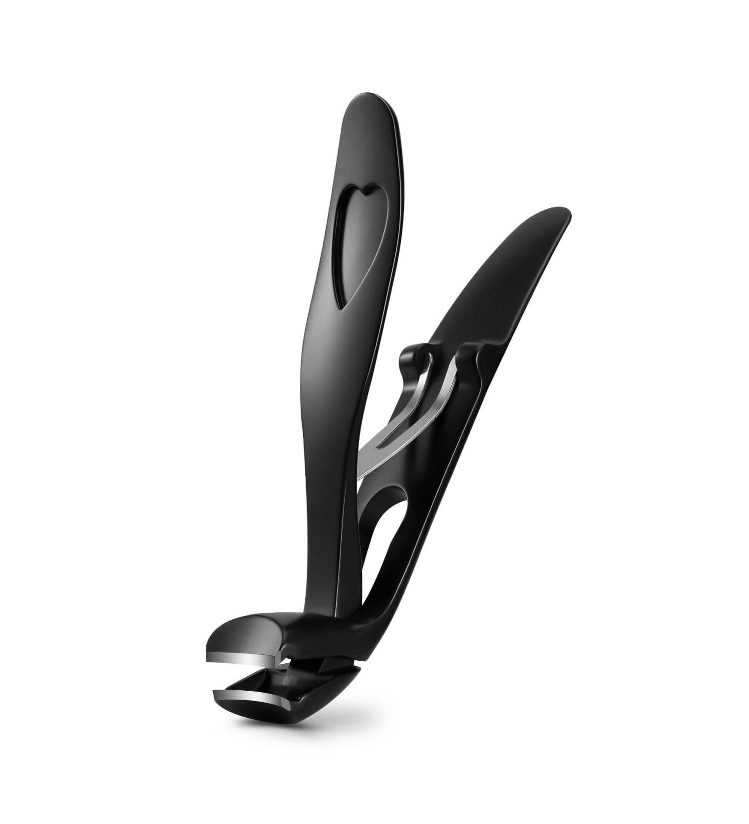 BEZOX Angled Head Nail Clippers for Seniors - Premium Steel Toenail Clipper with Catcher (Black) - Buy Online on SooperMarket.com