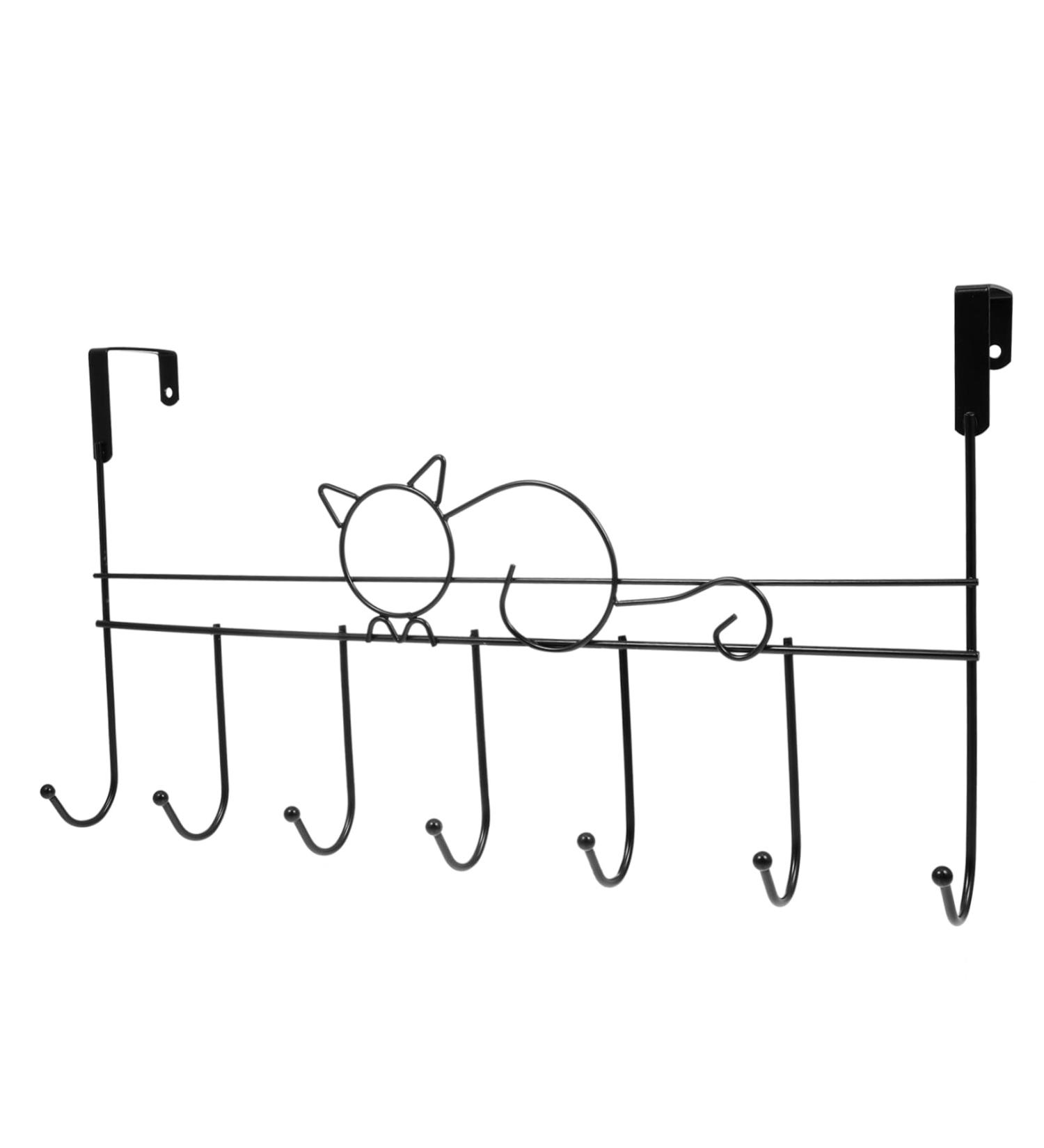 KOMBIUDA Wrought Iron Door Hook Coat Hangers Back Door Iron Hook Door Mount Coat Hook Cartoon Plate - Buy Online on SooperMarket.com