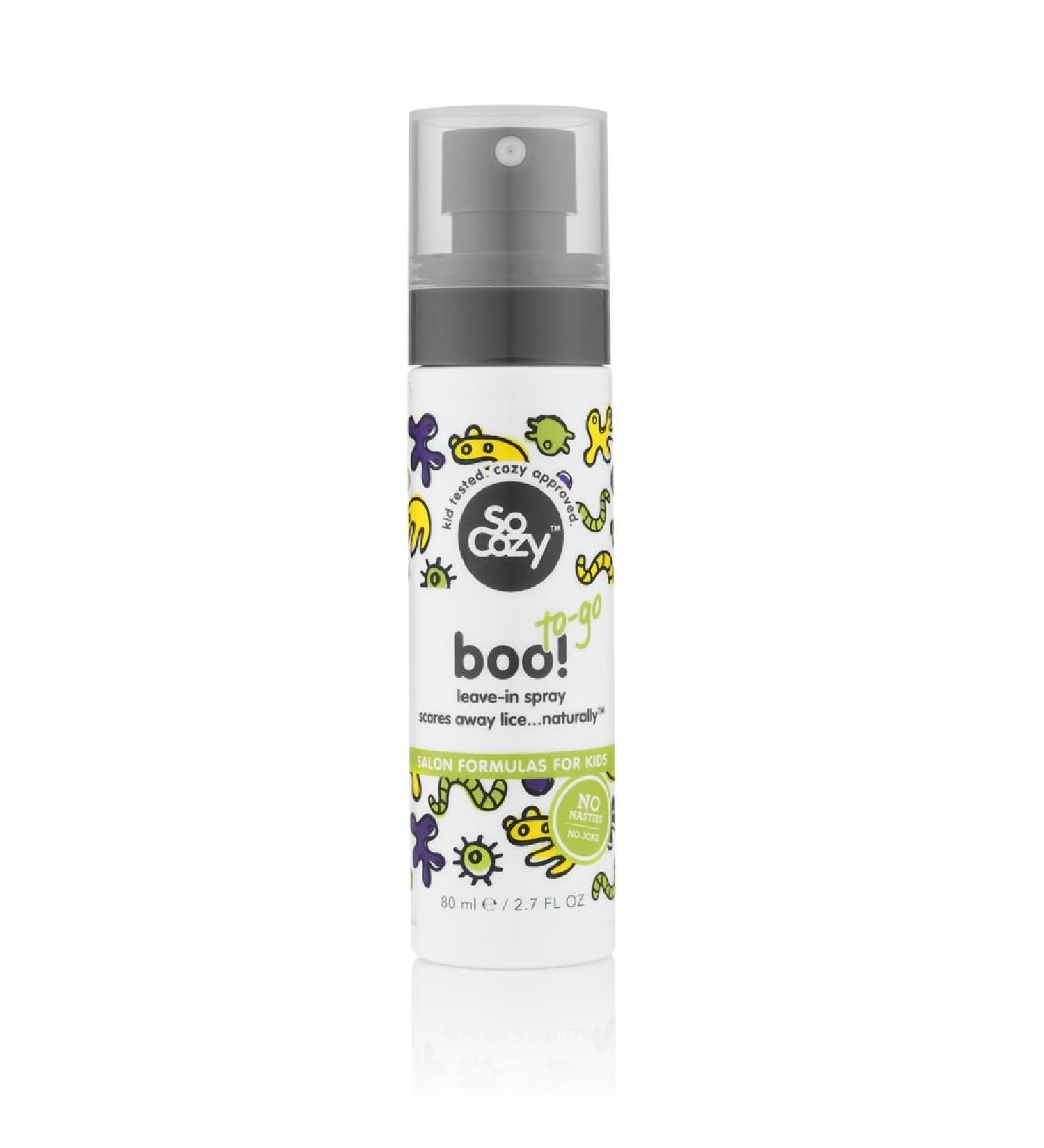 SoCozy Boo! Lice Scaring Spray (Travel Size) | Tea Tree, Rosemary & Peppermint Oils | 2.7 fl oz | No Parabens/Sulfates | For Kids - Buy Online on SooperMarket.com