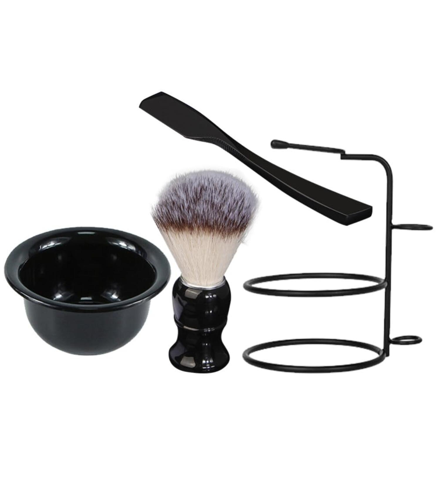FOMIYES 3-in-1 Cleaning Brush Shaving Kit for Men - Shaving Brush Bowl Razor & Holder - Premium Male Grooming Set - Buy Online on SooperMarket.com