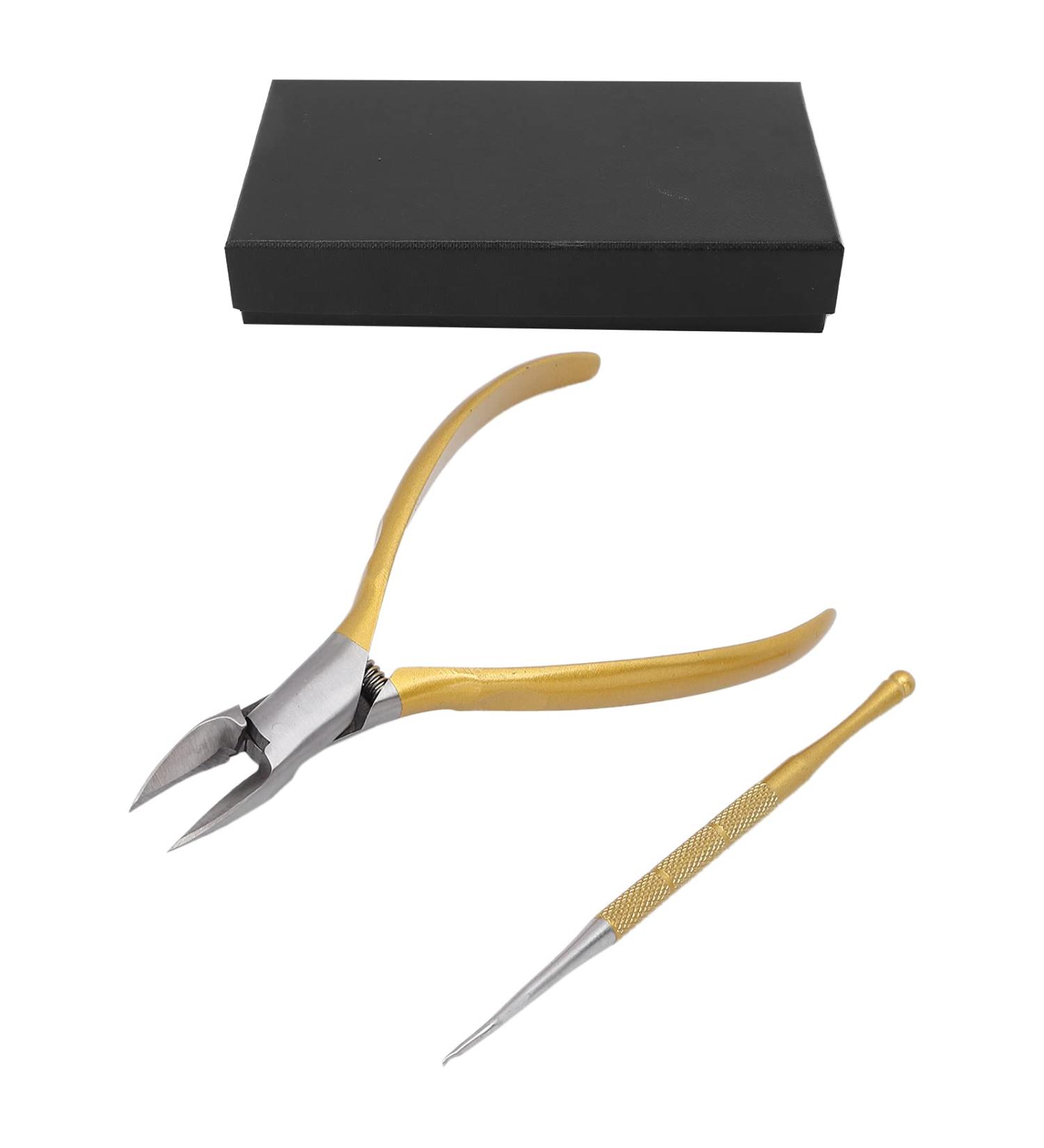 Toe Nail Clipper Streamlined Handle Remove Edges Of Nails Cuticle Clipper Stainless Steel for Hand for Cuticle for Dead Skin(Tyrant Gold) - Buy Online on SooperMarket.com