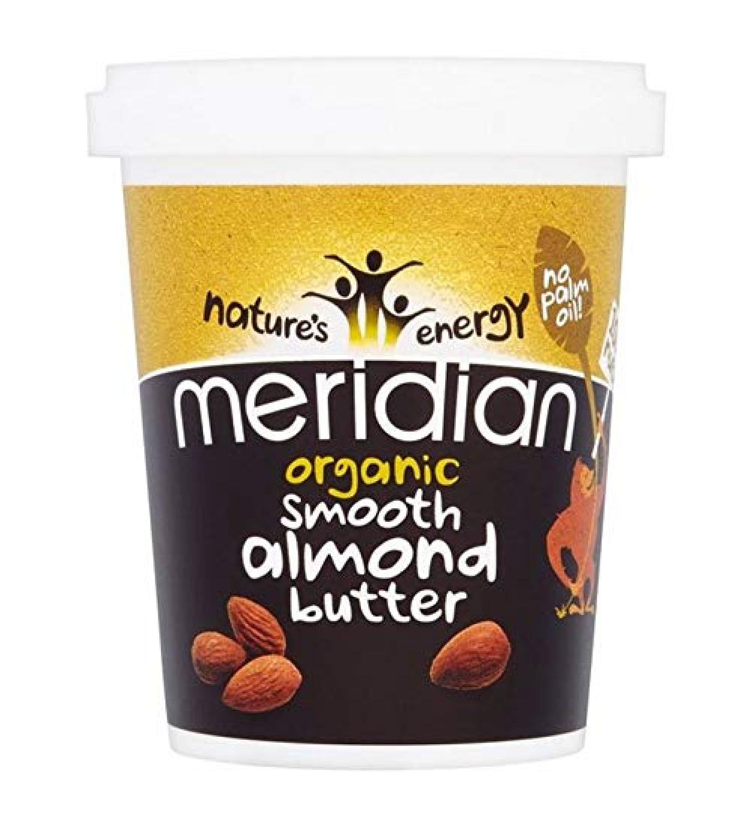 2X Meridian Organic Smooth Almond Butter 100% 454g