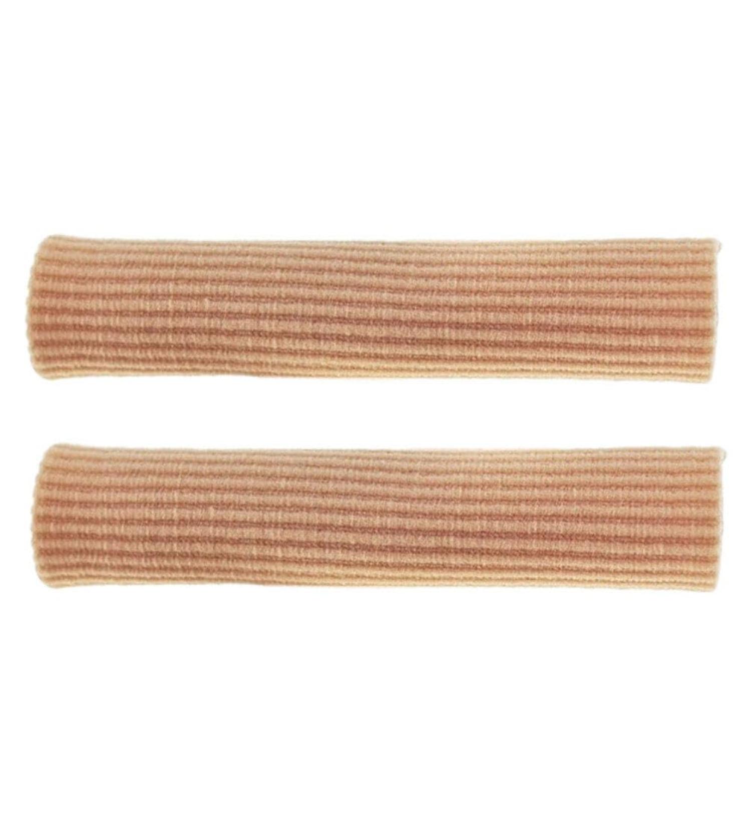 Healeved Gel Toe Separator & Thumb Protector Set - Elastic Wrap Bandages for Toe and Finger Support - Ribbed Sleeve Design - Flesh Color - 2pcs - Buy Online on SooperMarket.com