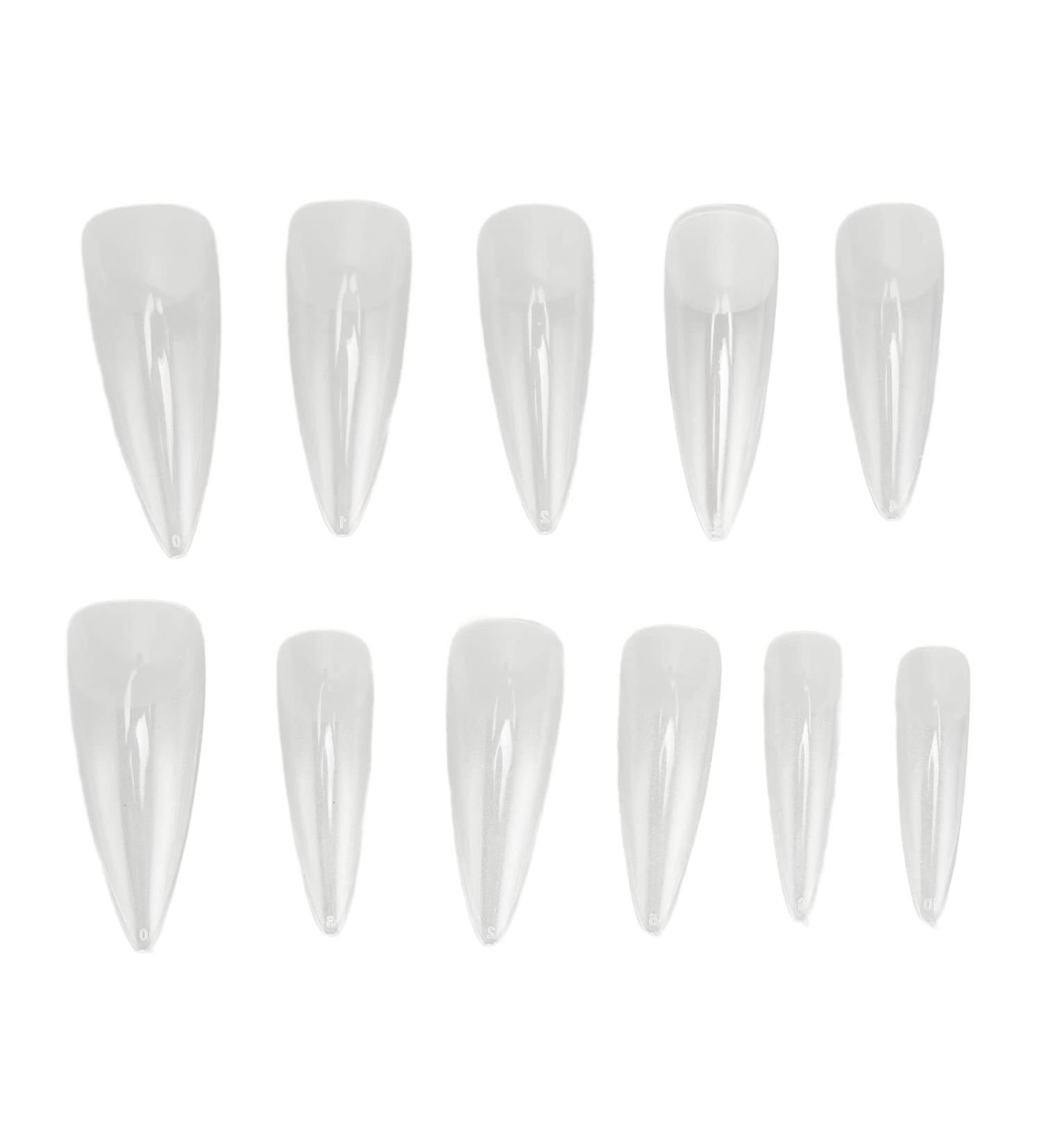 Long Clear Fake Nails Set Ultra Thin Breathable ABS Material Suitable for Acrylic Nails Dip Powder and Gel Polish 550 Pieces for Nail Salon Home DIY Weddings Halloween - Buy Online on SooperMarket.com