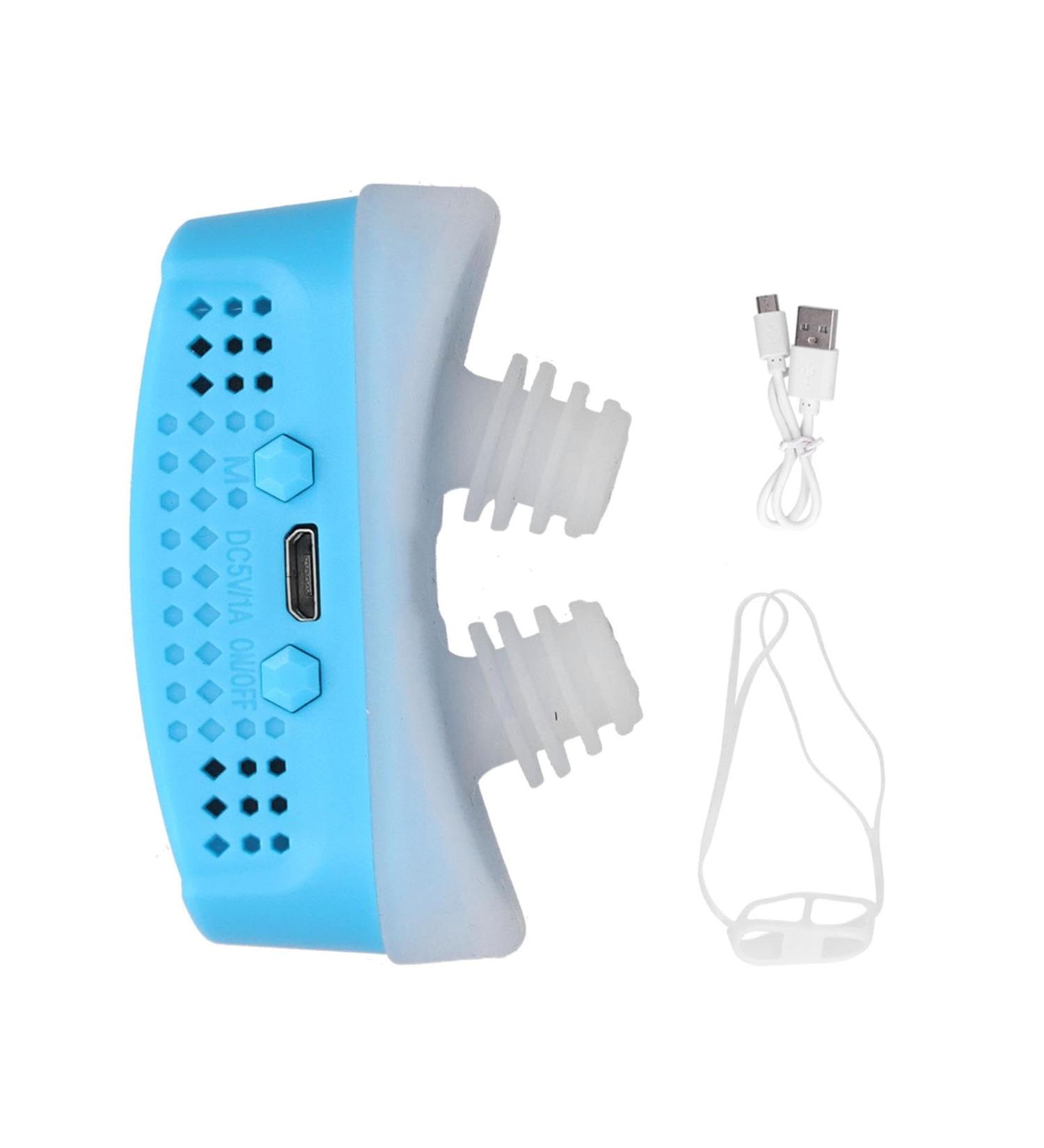 Snore No More Portable Electric Anti-Snoring Device - Blue - Recyclable Sleep Solution - Buy Online on SooperMarket.com