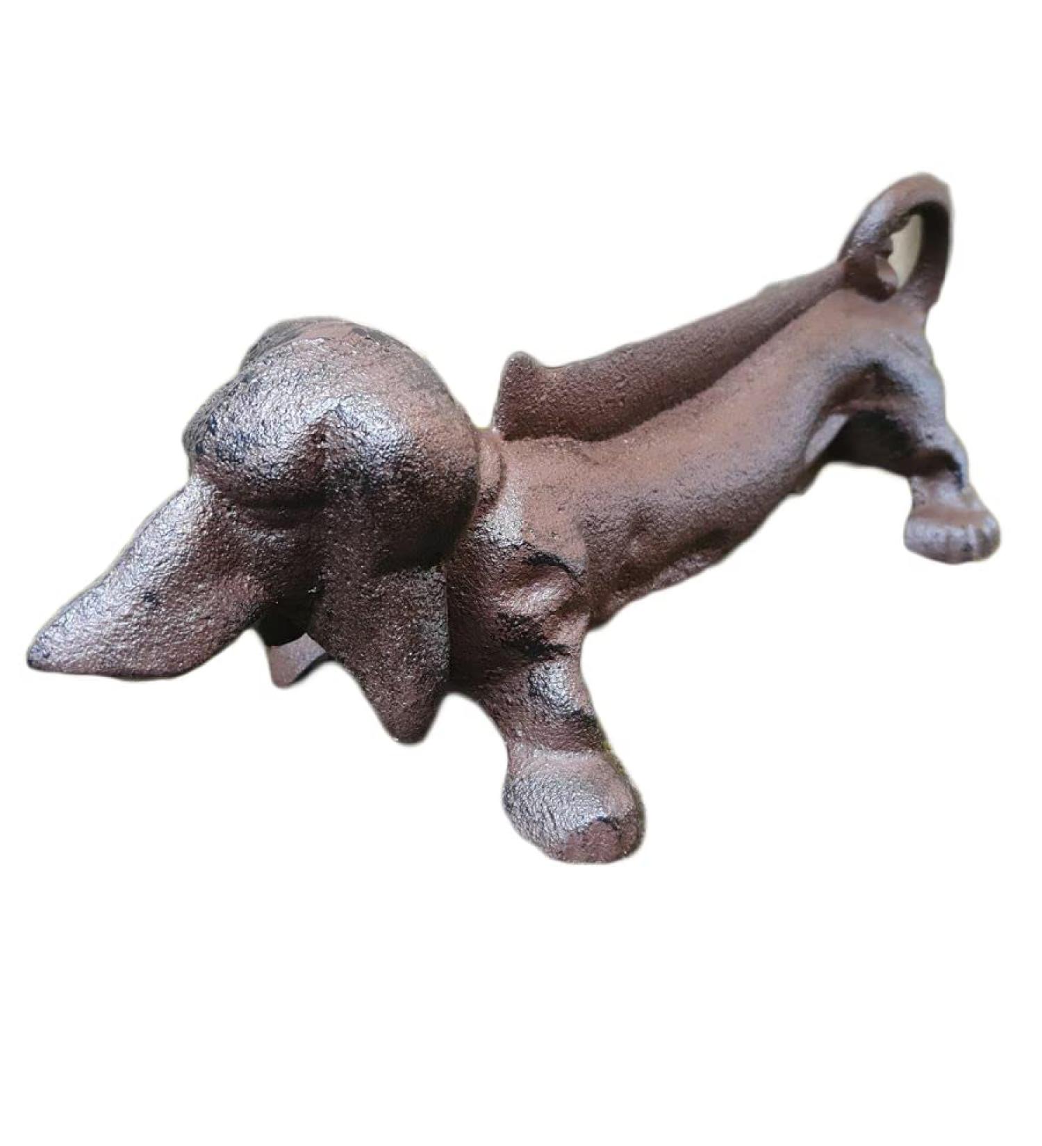 Darthome Cast Iron Daschund Boot Scraper Antique Sausage Dog Shoe Mud Garden Boot Care 31cm