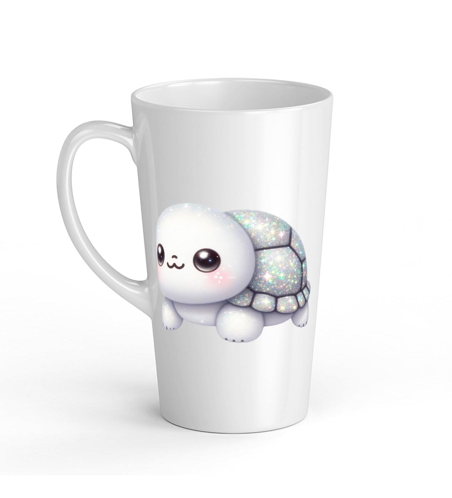 White Ceramic Baby Turtle Mug - Large 483 ml Perfect for Hot Chocolate or Milk Fun and Easy to Use