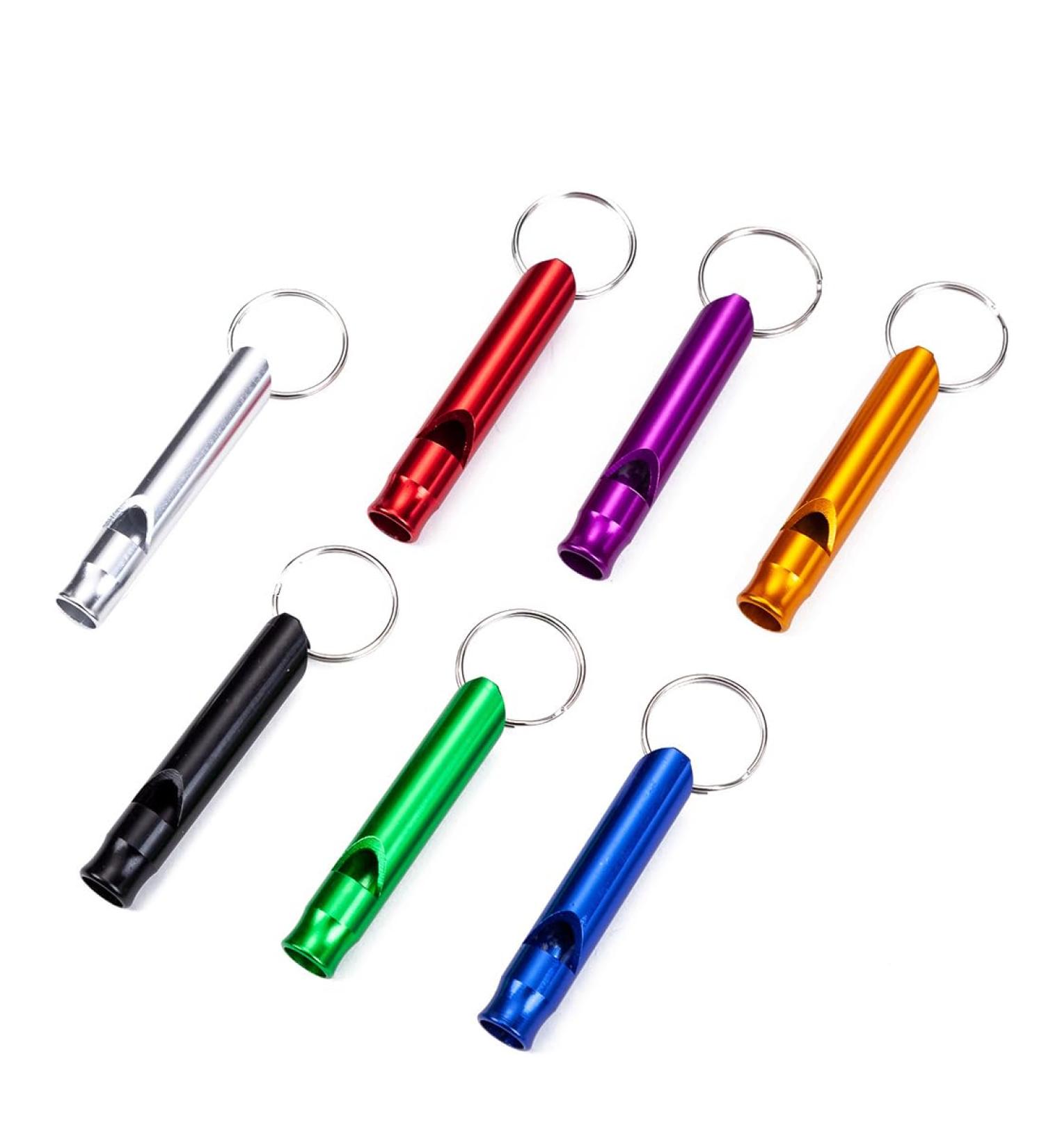 Weddhuis 7-Piece Lifeguard Signal Kit - Emergency Whistle & Aluminum Survival Pipe with Keychain for Hiking & Camping - Buy Online on SooperMarket.com