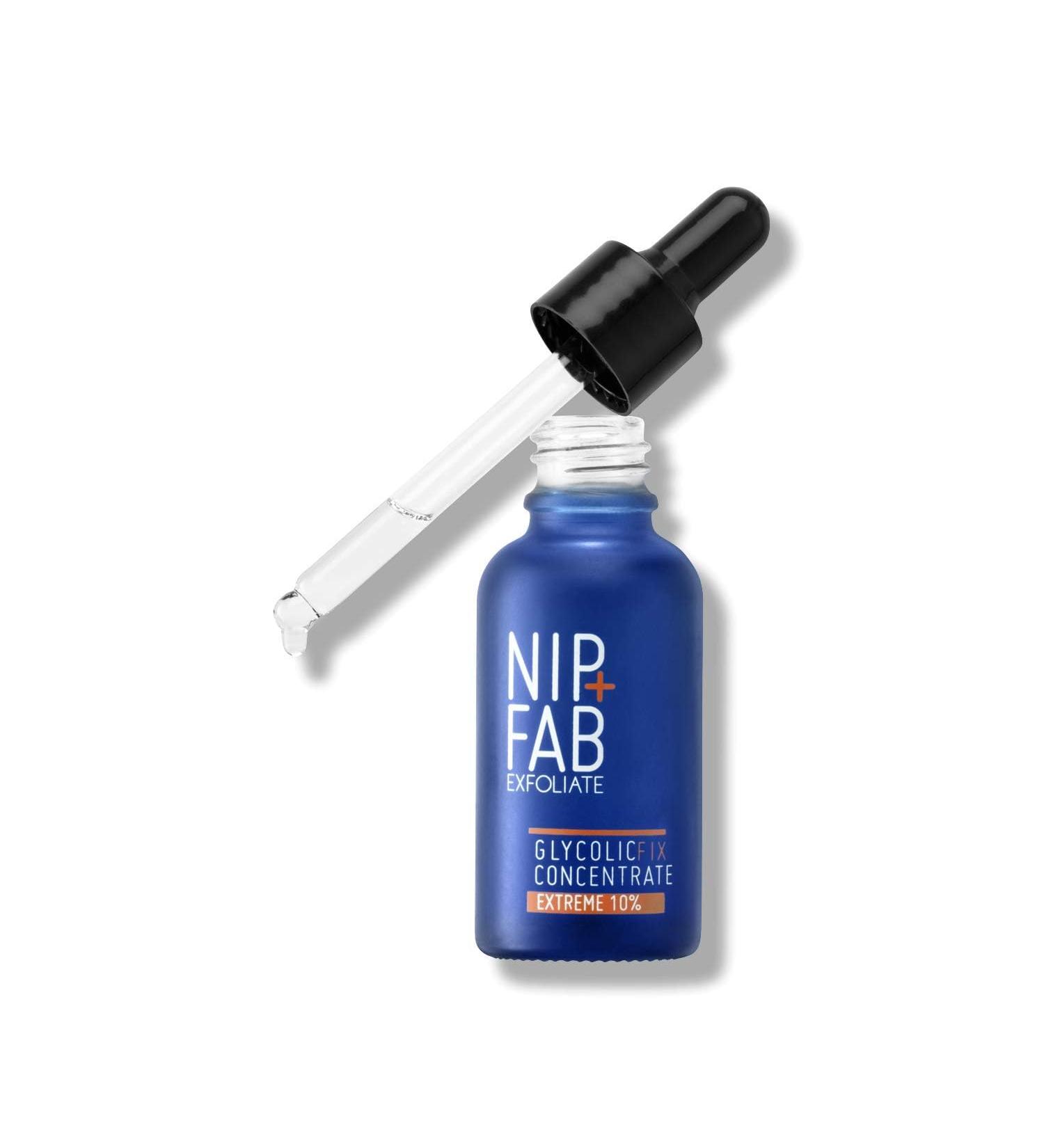 Nip + Fab Glycolic Acid Fix Extreme Booster 10% AHA Liquid Face Drops with Glycolic Amino Acid Allantoin for Skin Brightening Toning Exfoliation 30ml - Buy Online on SooperMarket.com