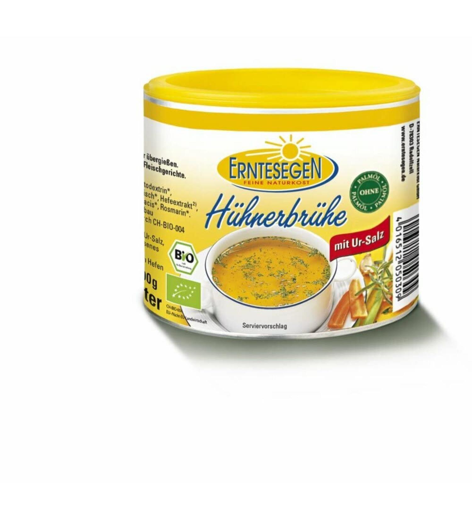 Harvesting organic chicken broth (6 x 90 gr)