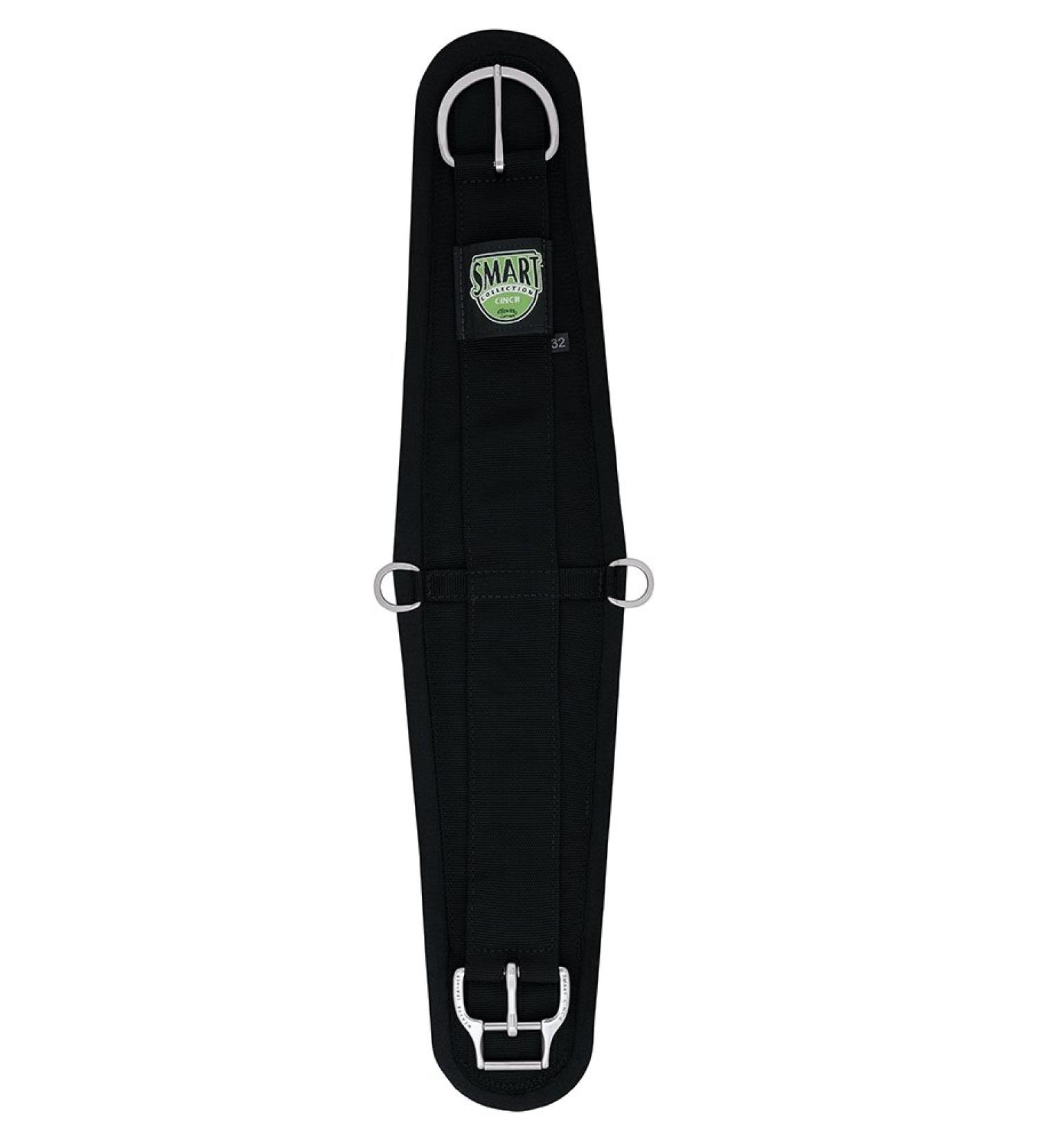 Weaver Leather Felt-Lined Smart Cinch with Roll Buckle. 36-Inch 2-Pin Black