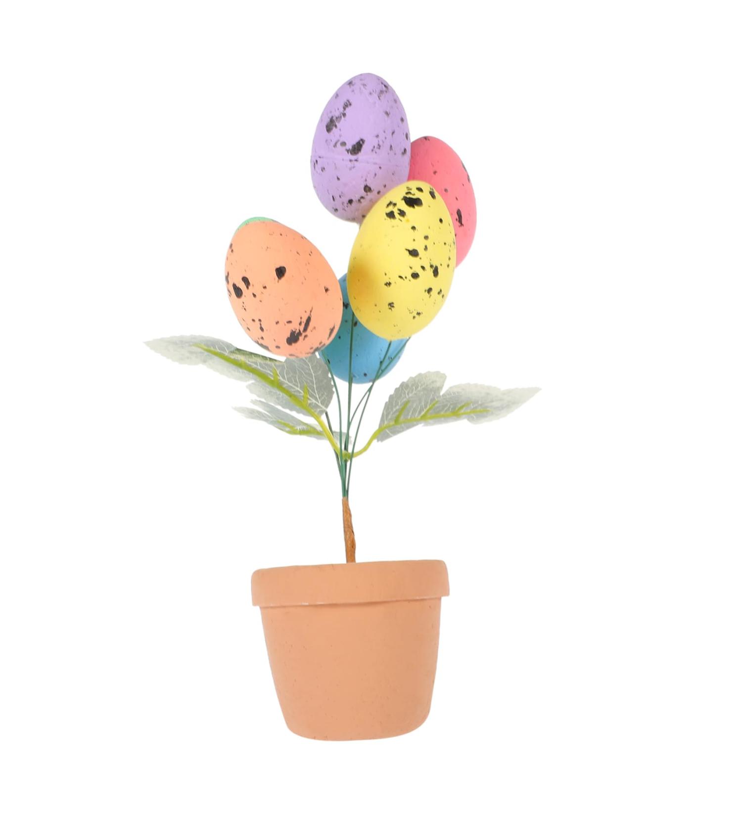 Alipis Easter Eggs Emblems Easter Centerpiece Decoration Egg Bonsai Ornaments Potted Plant Household Picture 2 19.00X7.00X7.00CM - Buy Online on SooperMarket.com