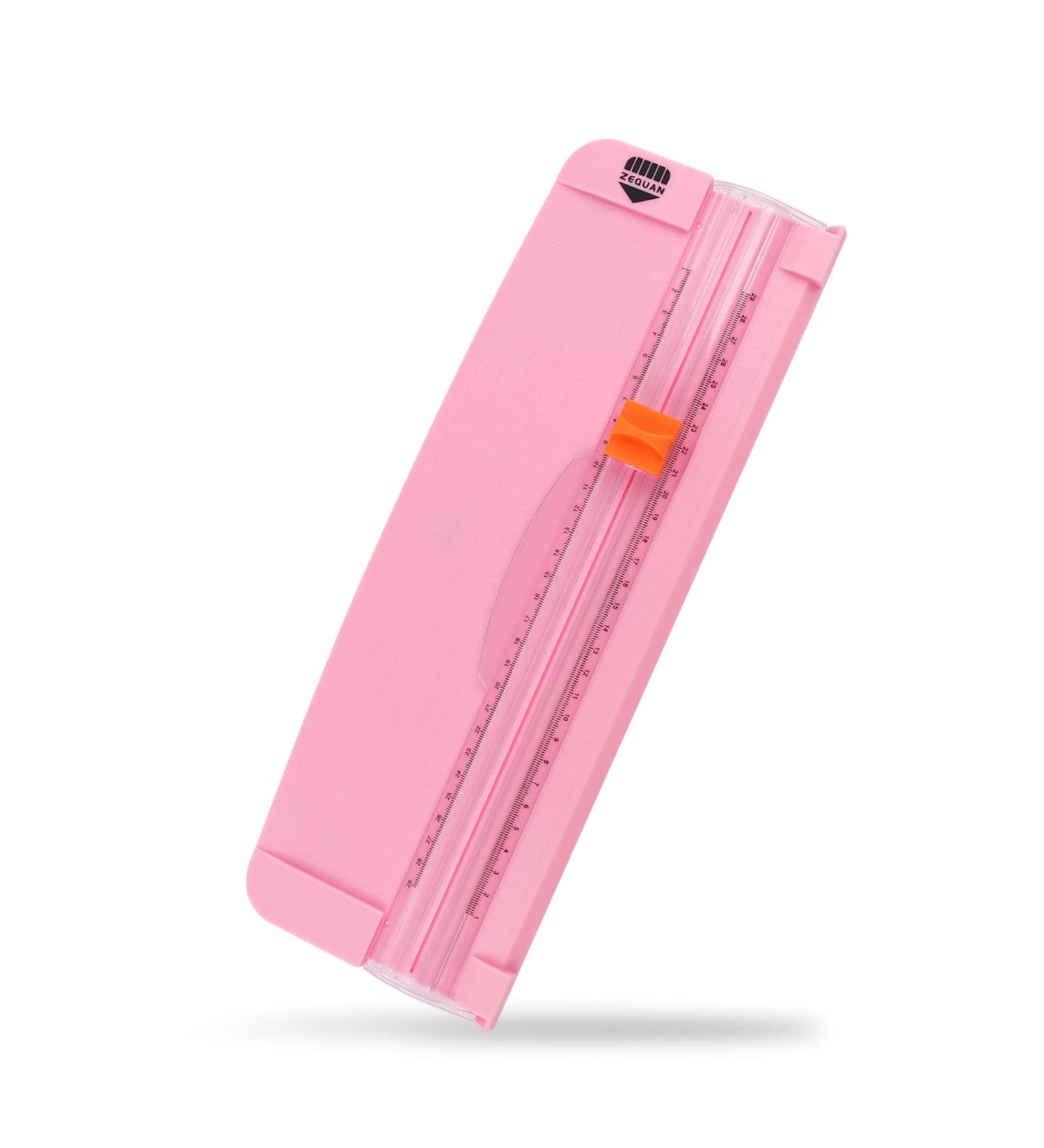 ZEQUAN Small Paper Trimmer  Portable Paper Cutter for Label  Origami  Card  Photo  Coupon  Scrapbook  Cardstock  Laminated Paper  and Craft Project Pink - Buy Online on SooperMarket.com