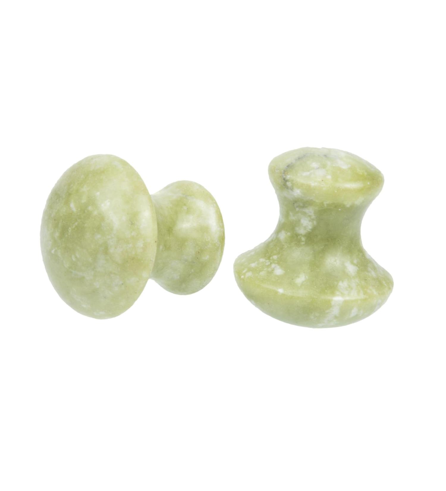 Mikinona 2pcs Neck Massager Tool Face Massager Eye Massager Eye Face Beauty Massagers Roller Rose Quartz Jade - Buy Online on SooperMarket.com