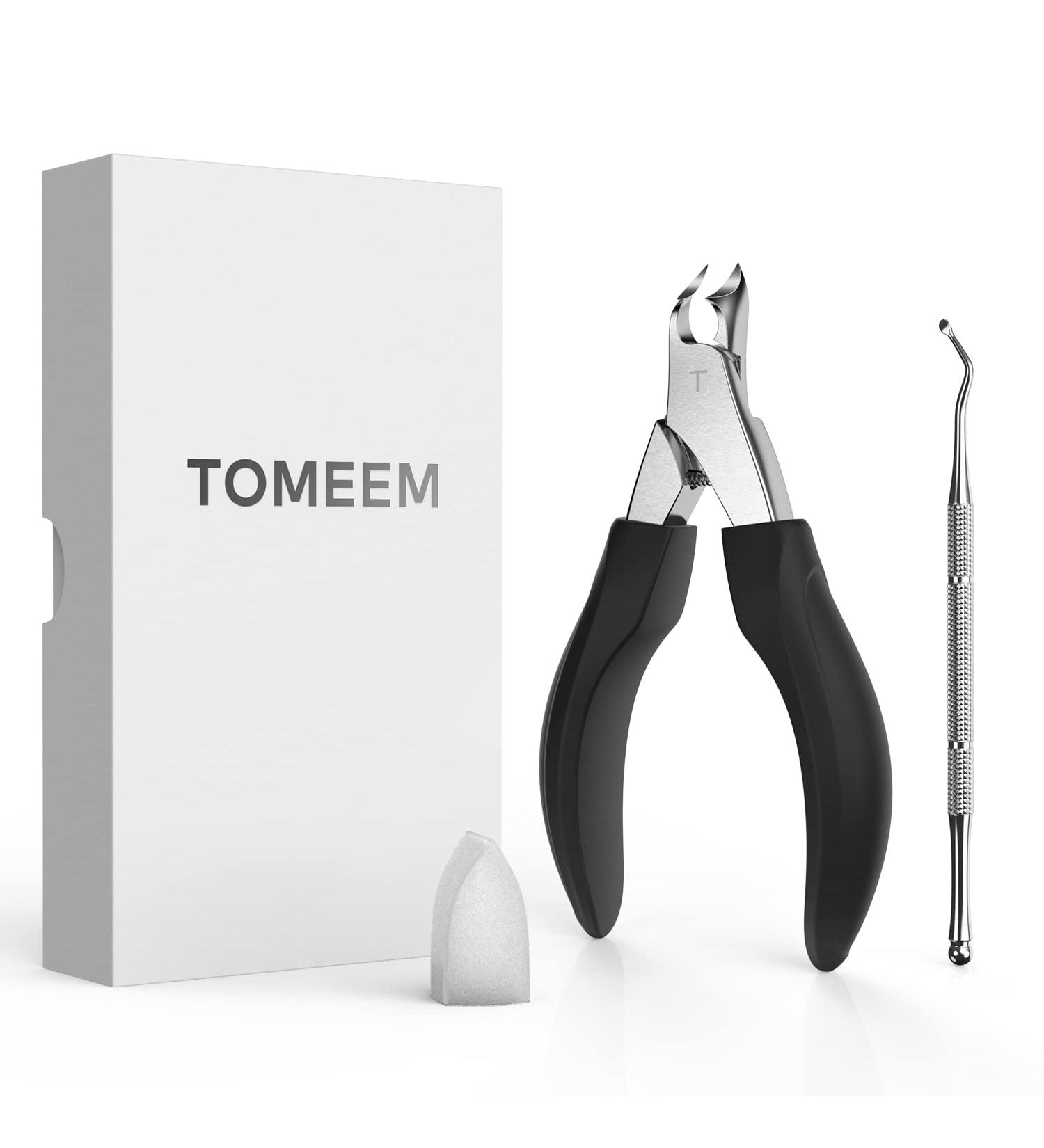 TOMEEM Professional Toenail Clipper - Sharp Curved Blade for Thick & Ingrown Nails | Podiatrist Toe Nail Cutter for Men, Women & Seniors (Matte Black) - Buy Online on SooperMarket.com