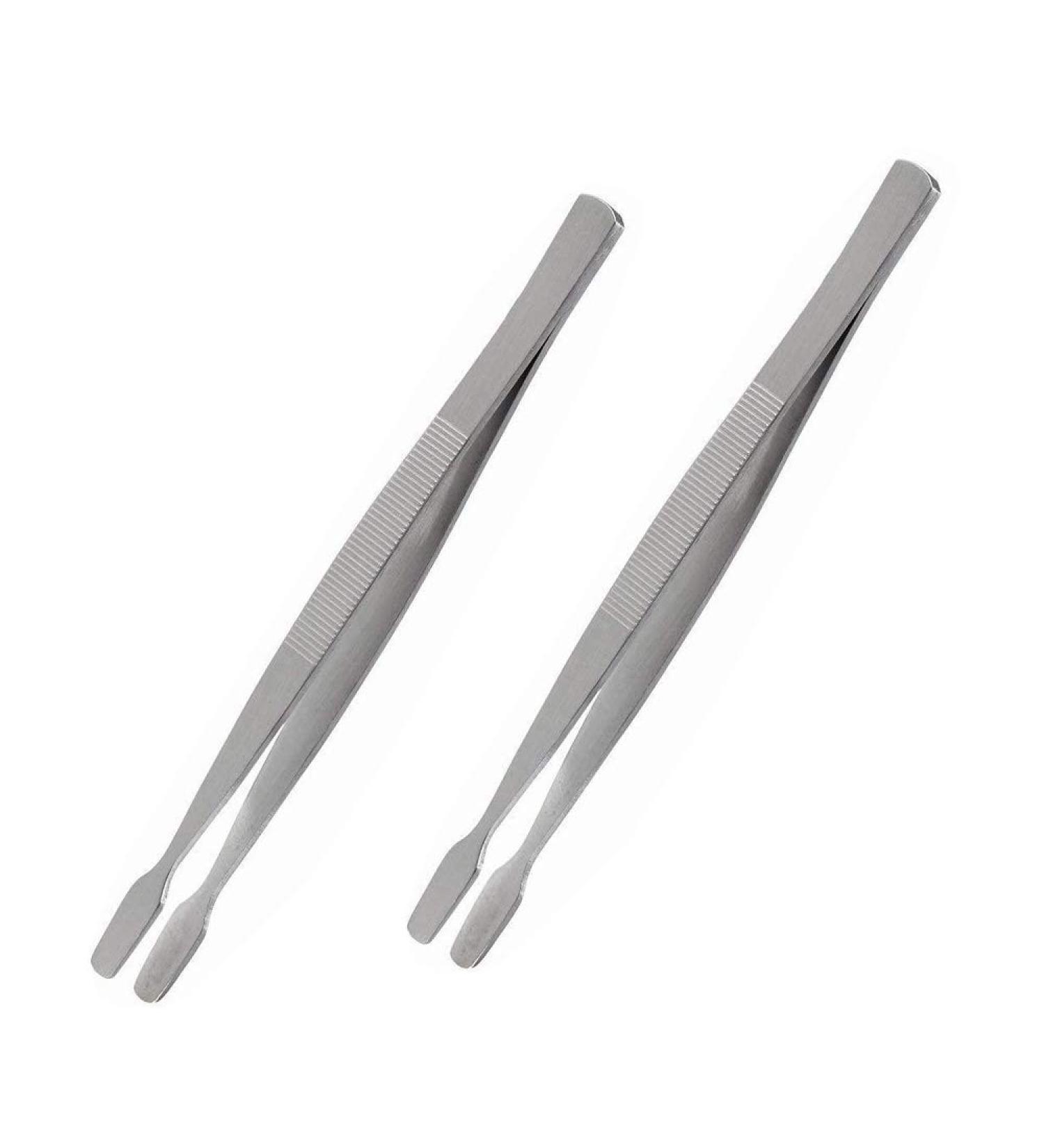BinaryABC Stamp Tweezers Philately Collector Tools 2pcs (Silver) - Buy Online on SooperMarket.com