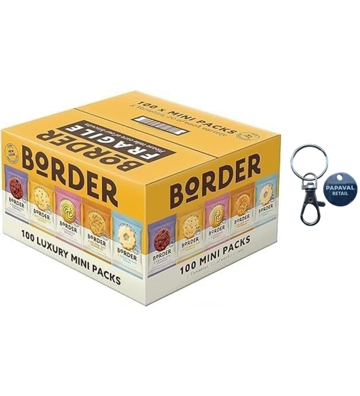 Border Biscuit Variety Pack of 100 x Mini packs with Key Ring (1)