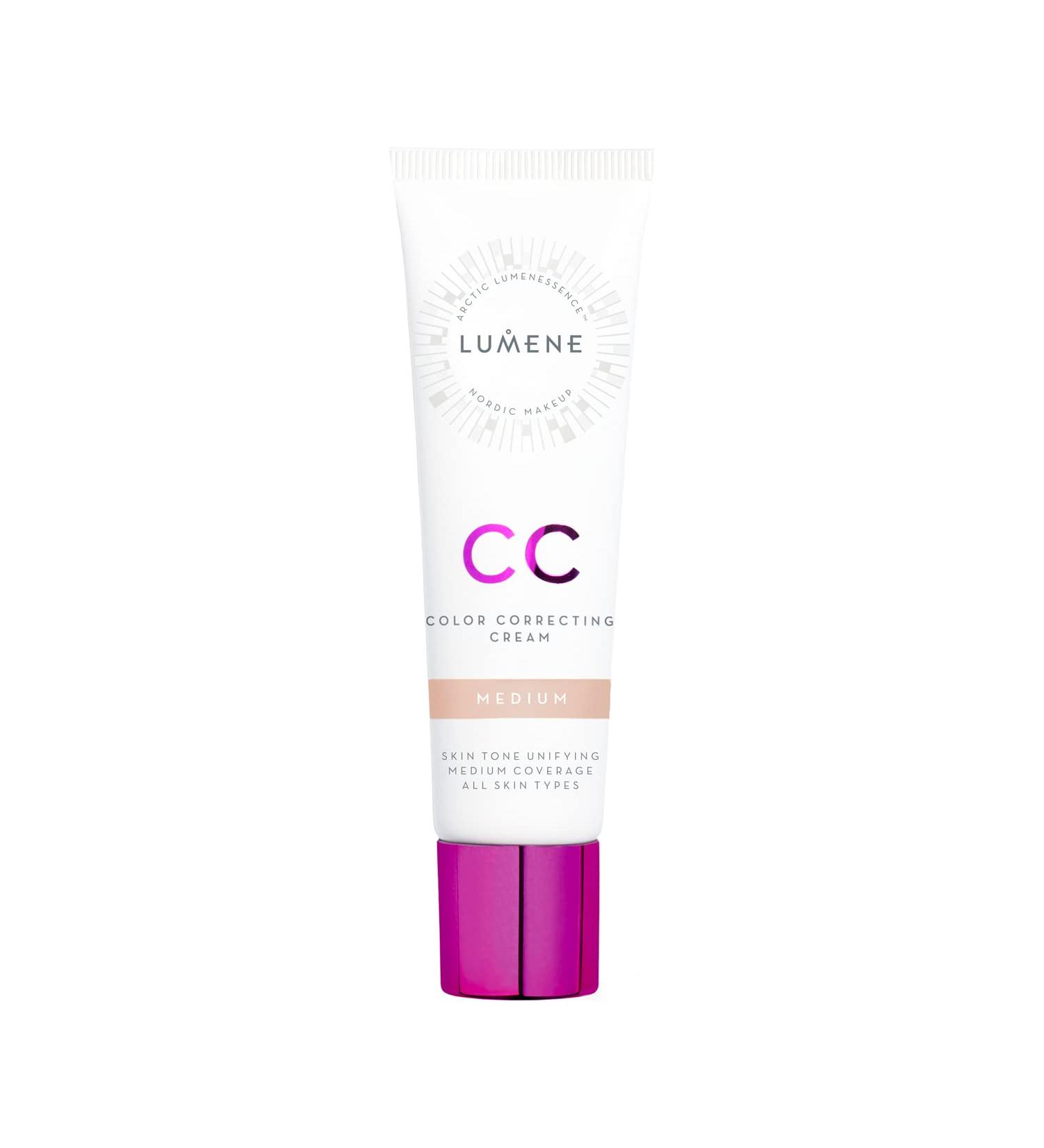 Lumene Color Correcting CC Cream - Redness Reducing Foundation for Even Skin Tone - Medium Coverage for Naturally Glowing Skin - 1 fl oz - Buy Online on SooperMarket.com