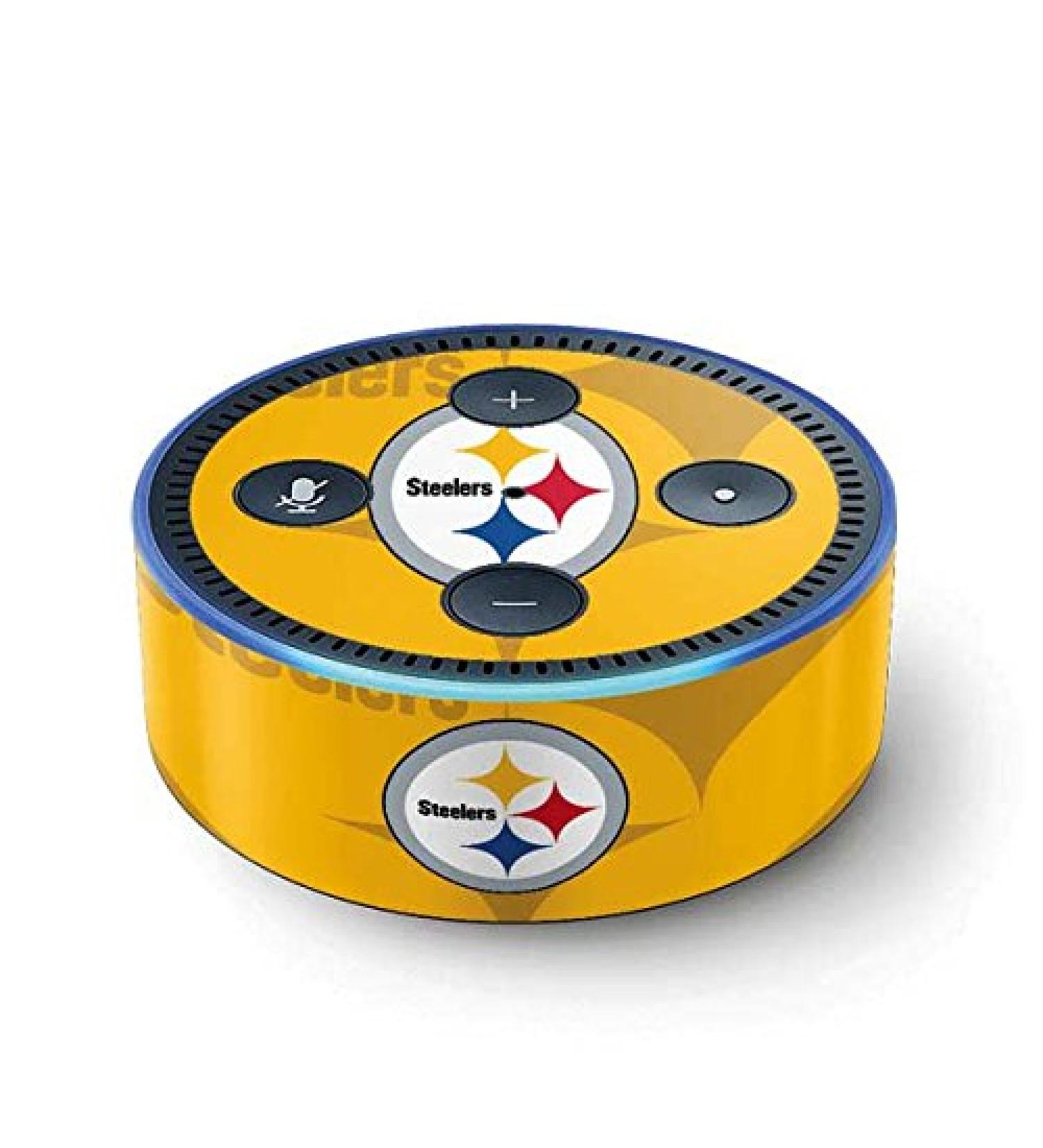NFL Pittsburgh Steelers Double Vision Decal Skin for Amazon Echo Dot 2nd Gen - Officially Licensed - Buy Online on SooperMarket.com