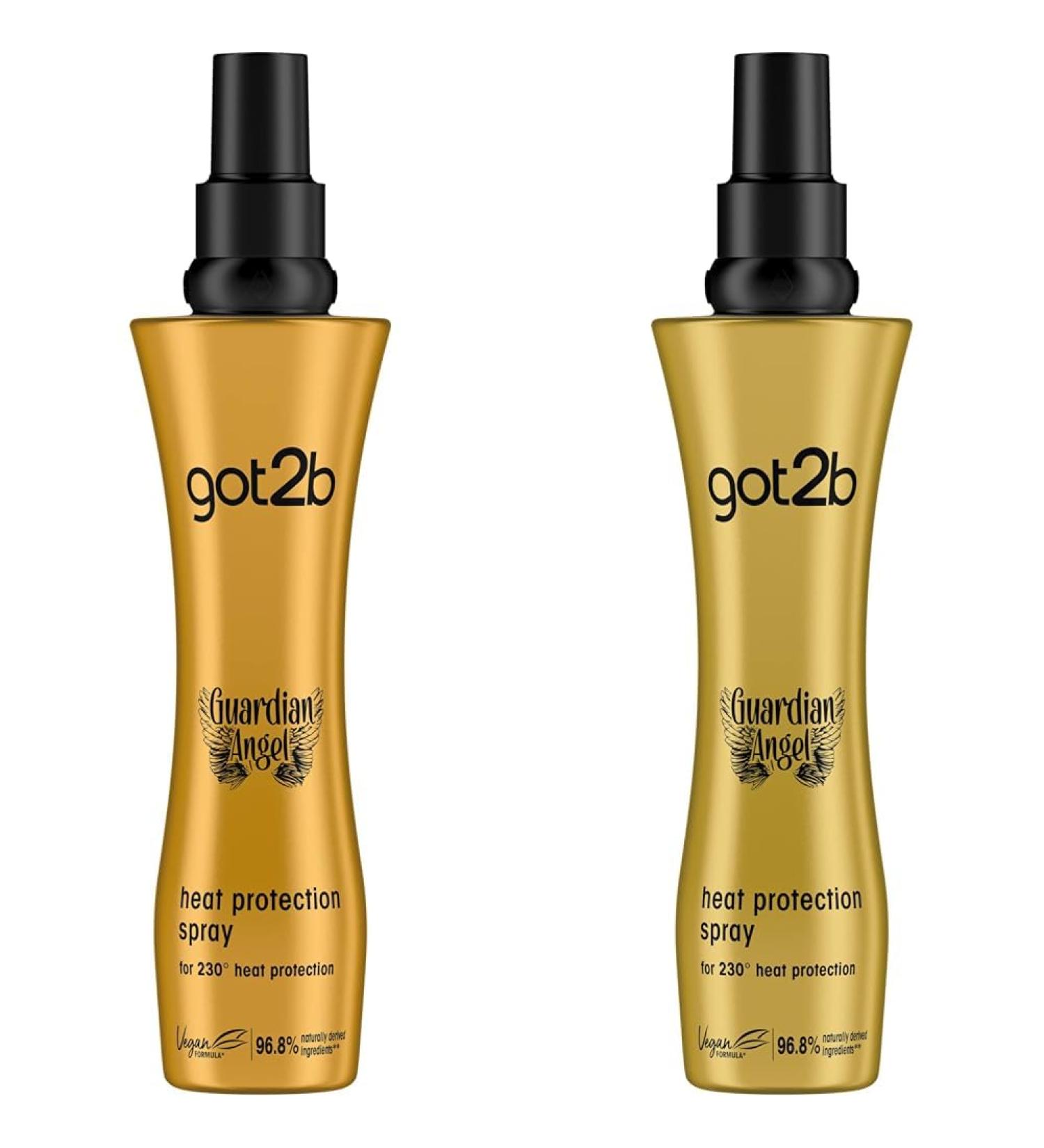 Got2b Guardian Angel Up to 230 degrees Heat Protection Hair Spray Contains Argan Oil Silicone Free 200ml (Pack of 2) 200 ml (Pack of 2) - Buy Online on SooperMarket.com