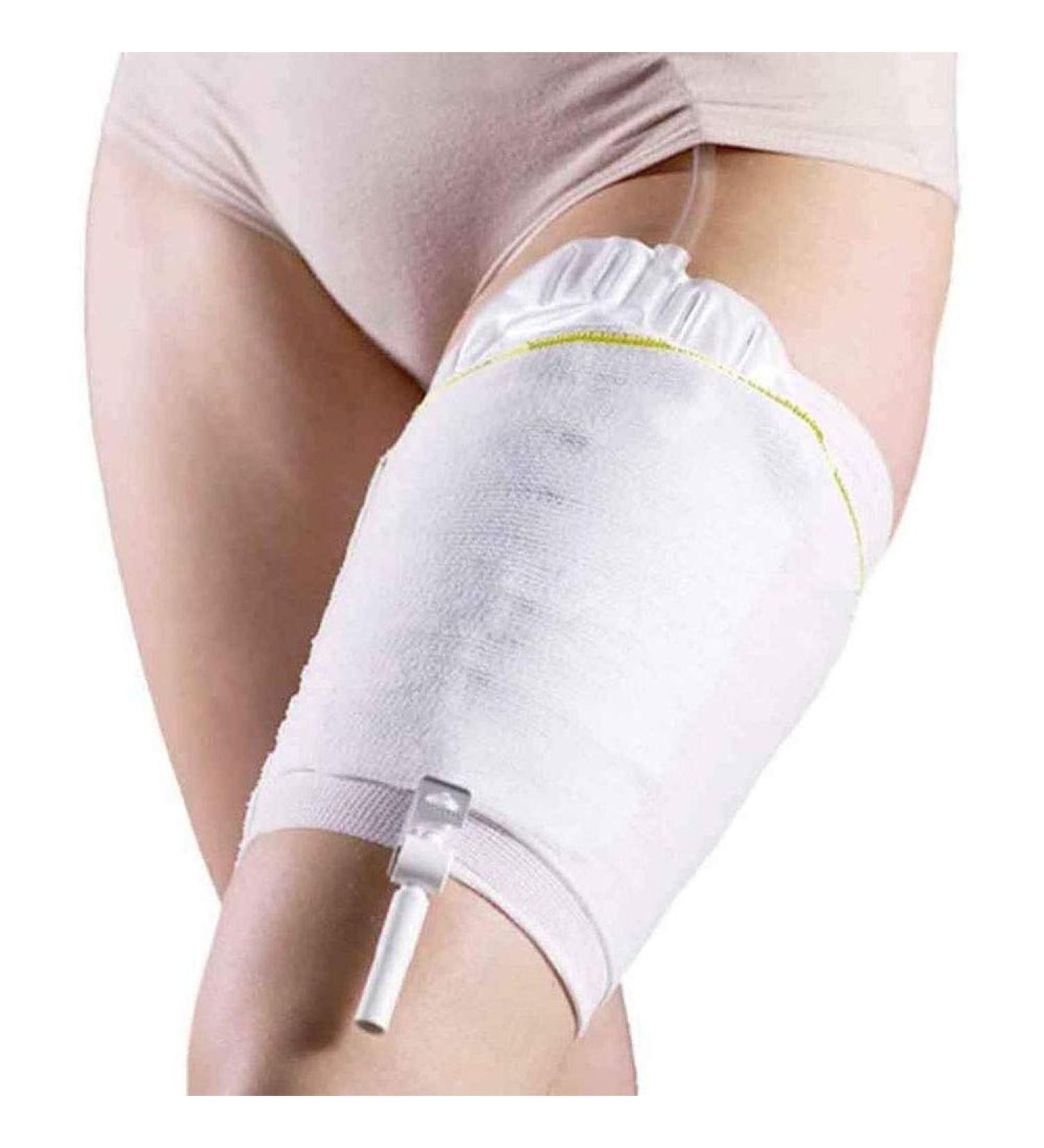 2 Pcs Urine Bag Fixing Sleeve Urine Catheter Bag Holder Catheter Bag Cover Fiber Blends with Outer Stitching Washable and Reusable Weiß Large - Buy Online on SooperMarket.com