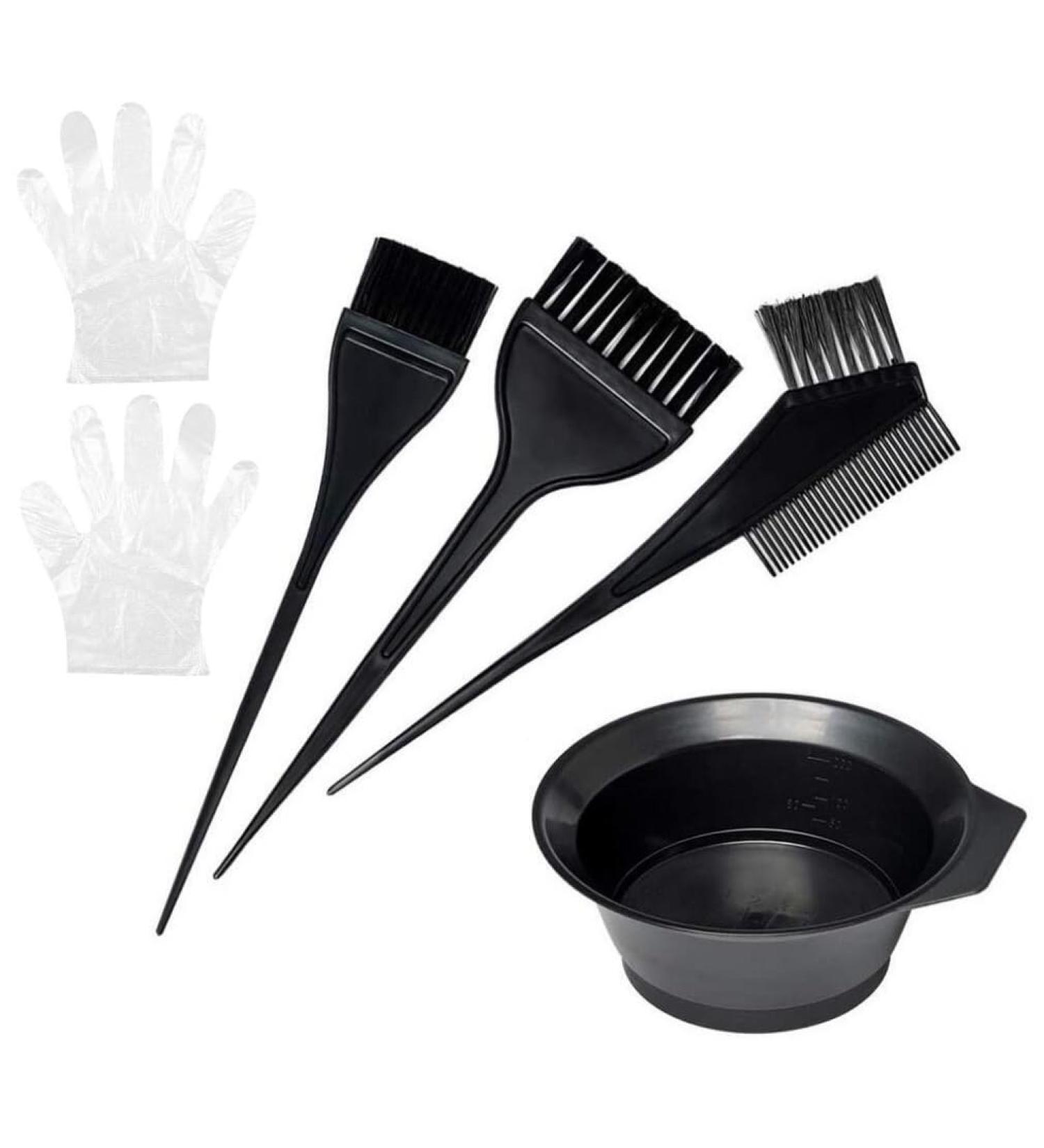 KOMUNJ 4-Piece Hair Dye Brush Set | DIY Salon Tool for Mixing & Applying Hair Dye | International Shipping Available - Buy Online on SooperMarket.com