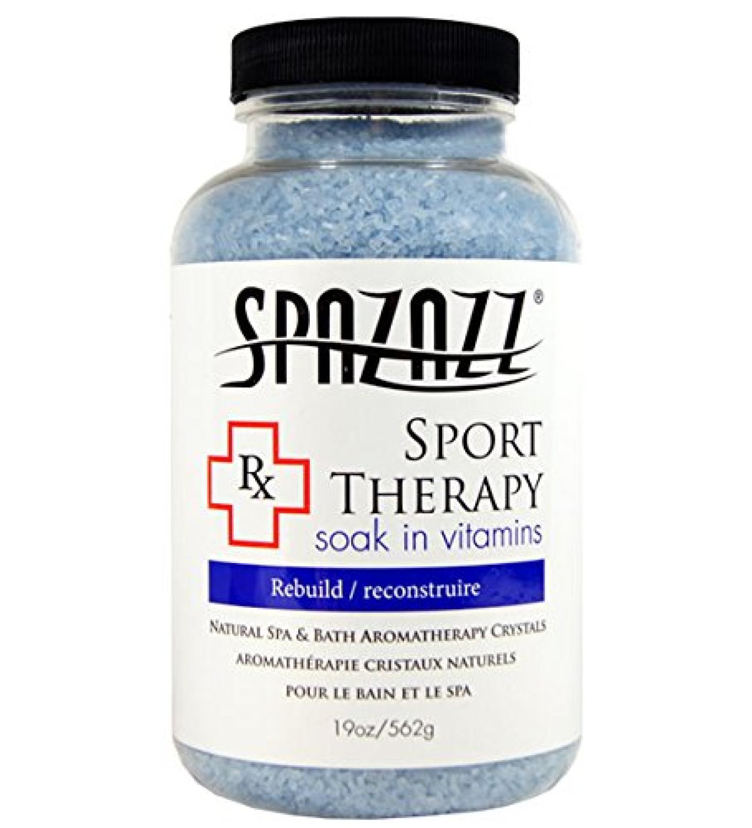 Spazazz SPZ-607 RX Sport Therapy Rebuild Crystals 19 oz | Container for Muscle Recovery - Buy Online on SooperMarket.com