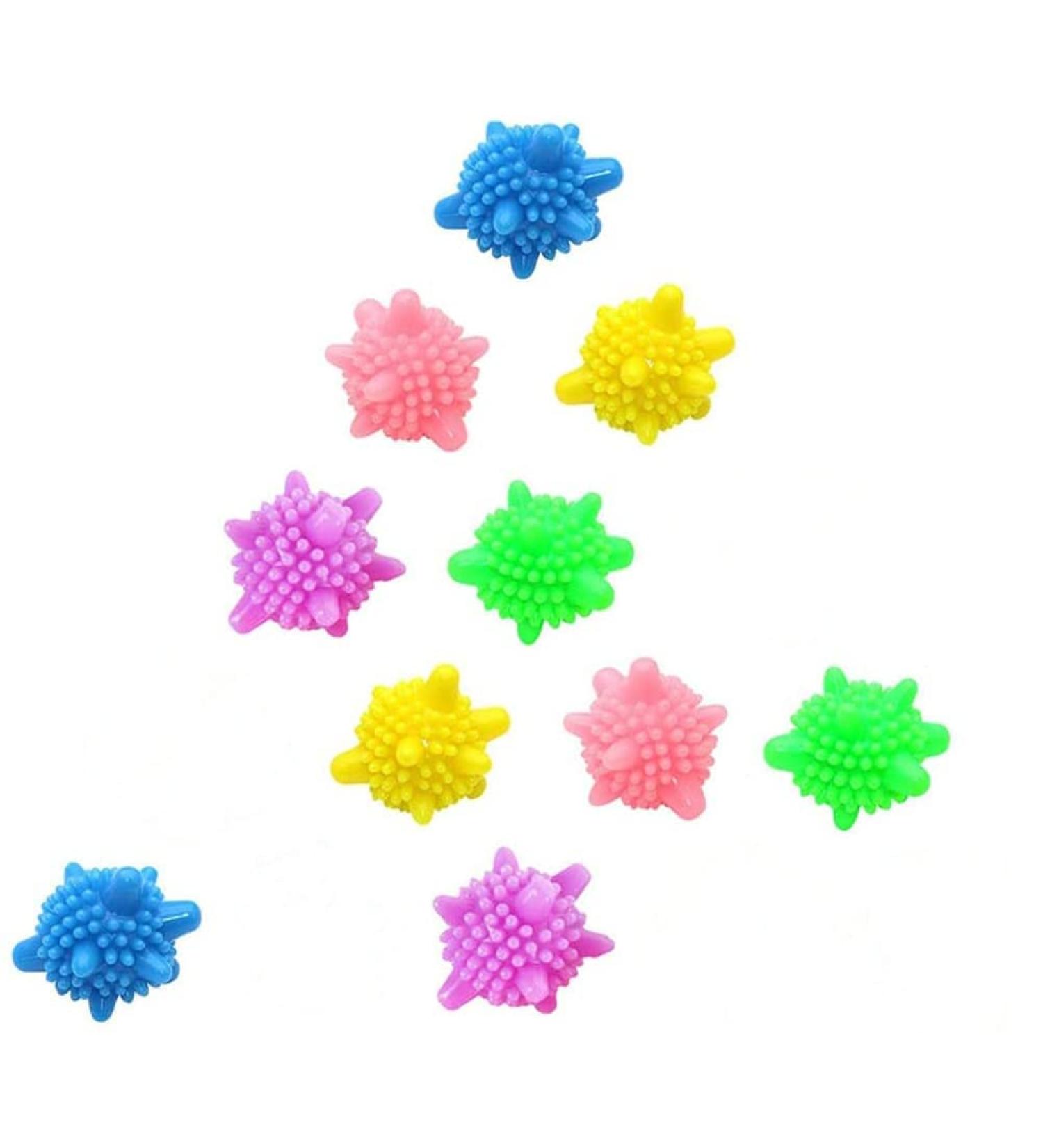 10pcs Solid Laundry Ball Reusable Dryer Cleaning Ball Laundry Scrubbing Balls Tangle-Free For Washing Machine Random Color - Buy Online on SooperMarket.com