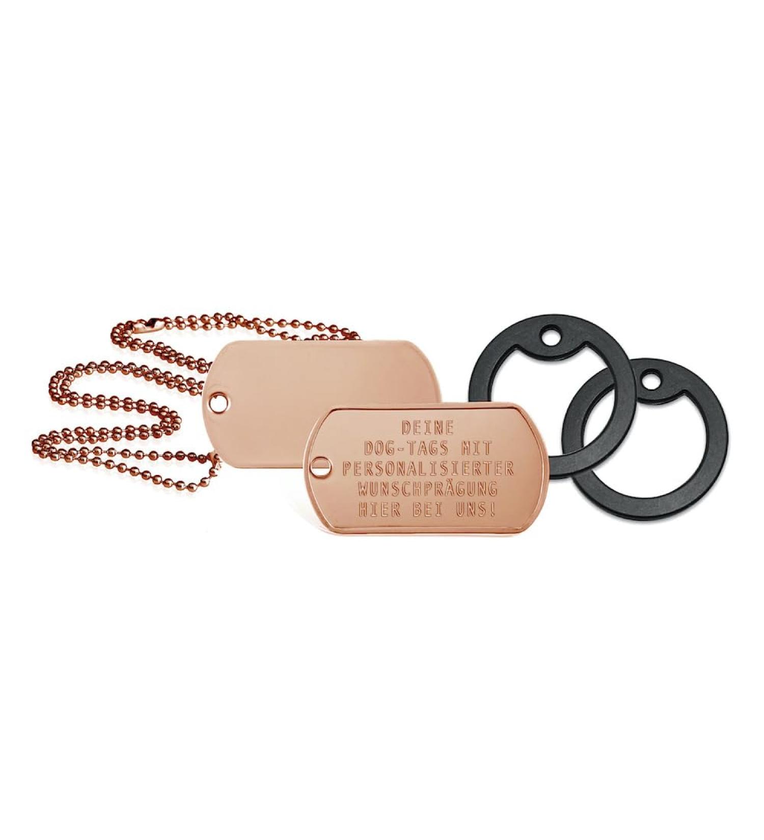 Personalized Dog ID Tags | Embossed Chains & Silencers Set | Custom Designs Available | Military Quality Rambo Equipment - Buy Online on SooperMarket.com