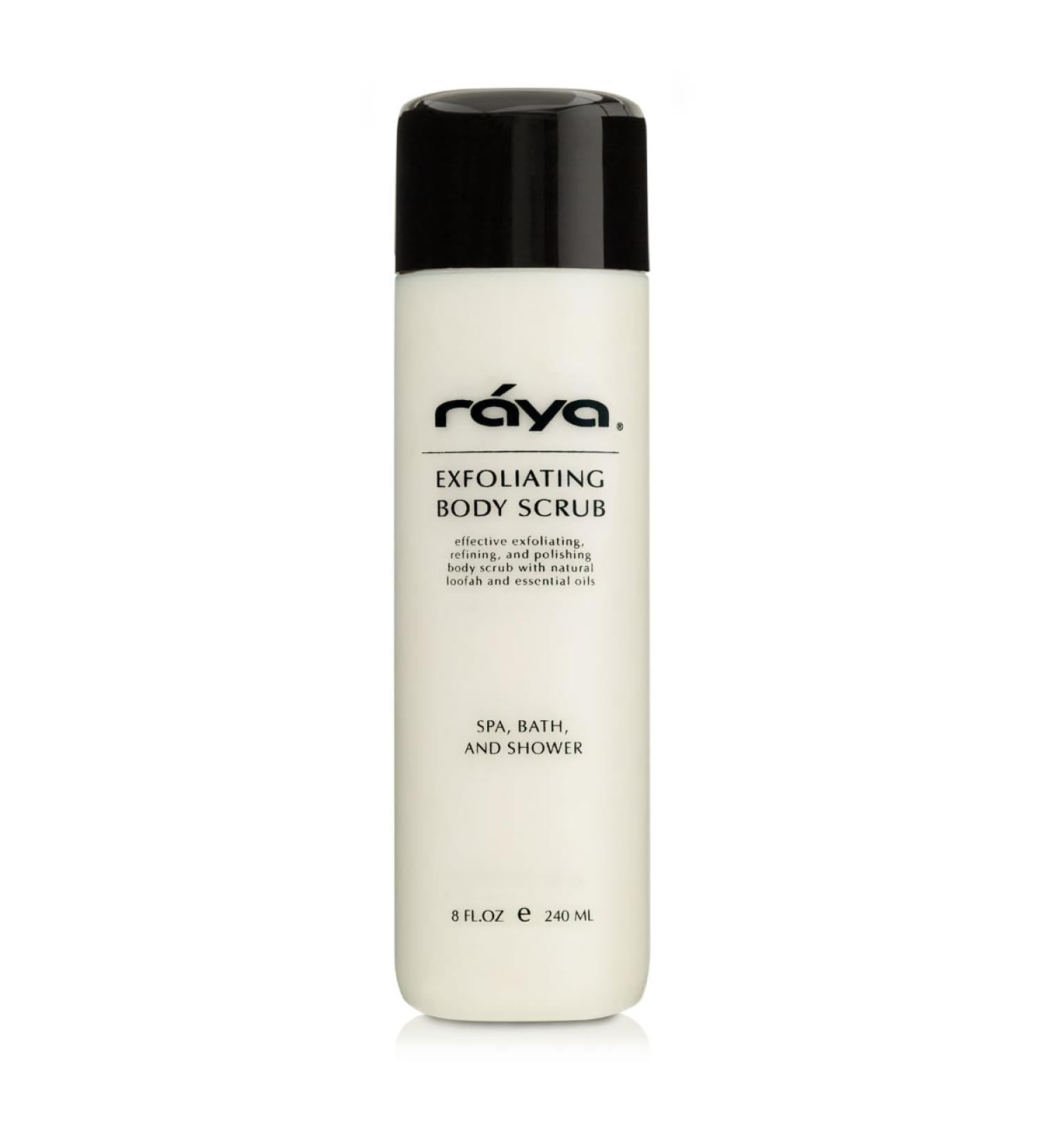RAYA Exfoliating Body Scrub 8 oz - Natural Loofah & Essential Oils | Smooths Skin & Reduces Ingrown Hairs | Best Exfoliant for All Skin Types - Buy Online on SooperMarket.com