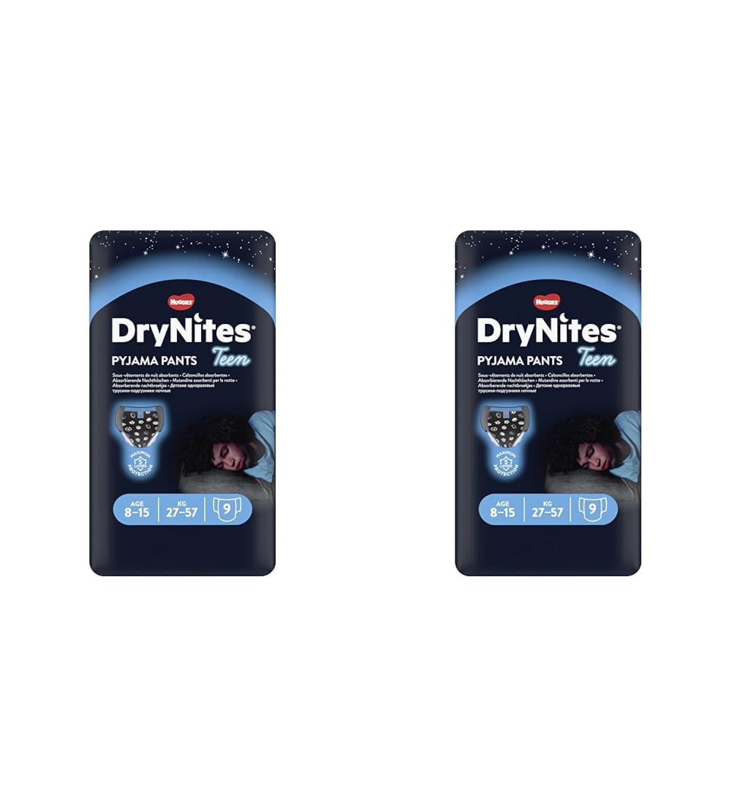 Huggies DryNites Boys 8-15 Years | 2-Pack (18 Pieces) | Comfortable & Reliable Bedwetting Solutions for Boys - Buy Online on SooperMarket.com