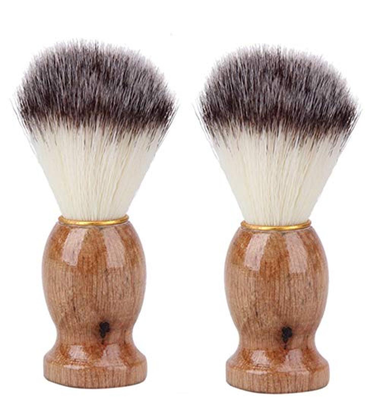 Premium Badger Hair Shaving Brush for Men - 2 Piece Facial Cleaning Tool Perfect for an Ultimate Shave Experience - Buy Online on SooperMarket.com