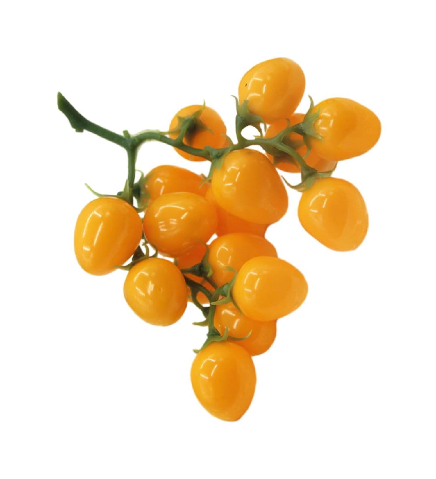 Ciieeo Simulated Small Tomatoes Models Fruit Photo Prop Faux Cherry Tomatoes Ornament Lifelike Fruit Fake Cherry Tomatoes for Decor Home Fruit Ornament Artificial Foam Fake Fruit Yellow 4.00X2.00X2.00CM - Buy Online on SooperMarket.com