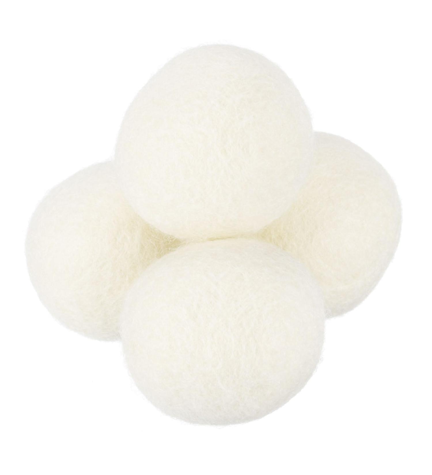 sourcing map 4 Pcs Wool Dryer Balls 1.6 Inches Wool Laundry Dryer Balls for Reducing Clothing Static and Wrinkles White 1.6" White - Buy Online on SooperMarket.com