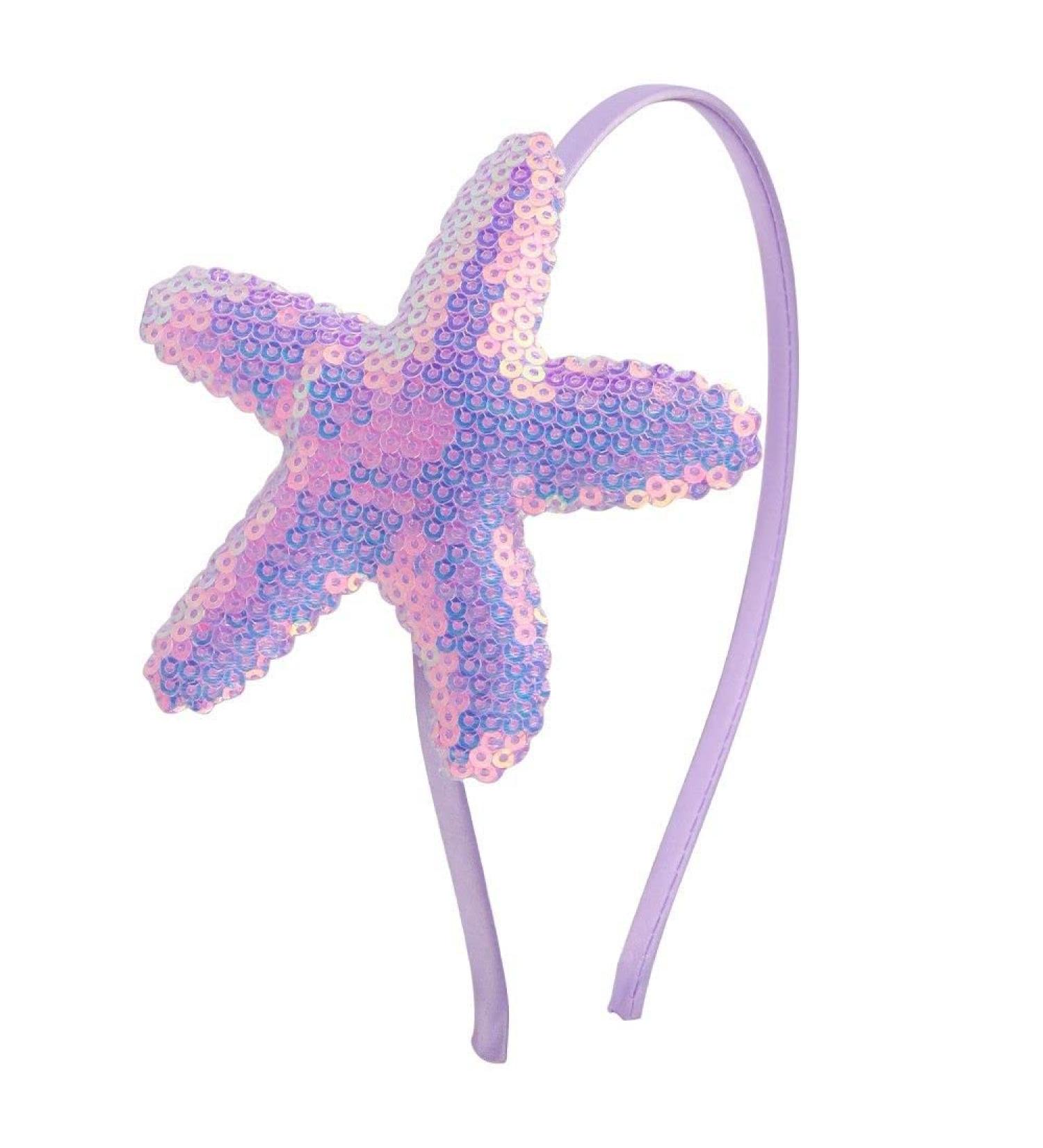 Totelux Starfish Sequins Headband - Light Purple Hair Accessories for Women & Girls | Ideal for Birthday, Wedding & Party Supplies - Buy Online on SooperMarket.com