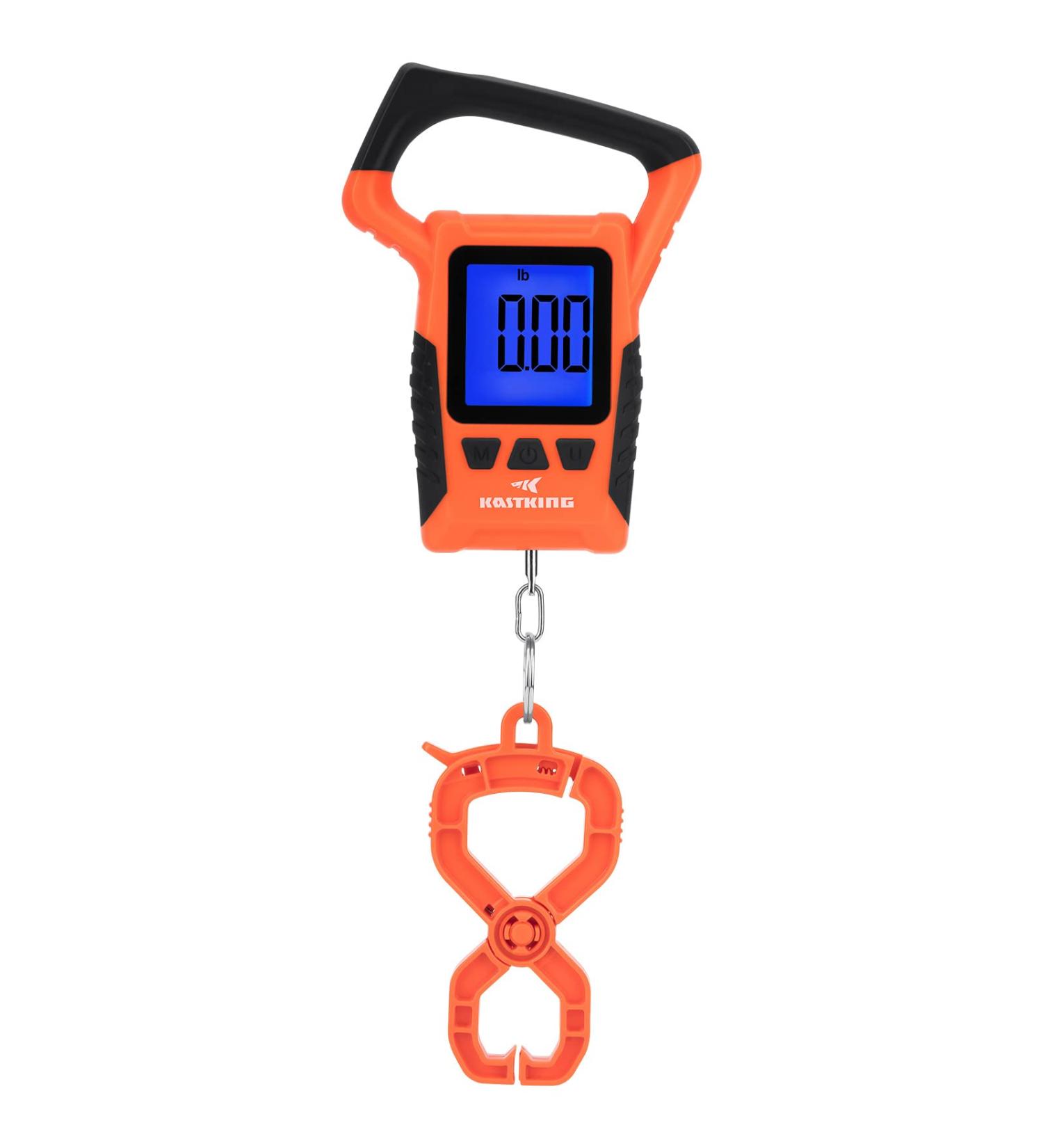 KastKing Fish Scale  WideView Floating Waterproof Digital Scale  2.5 Large LCD Display  110lb Capacity  Multi-Mode Pound/Ounces & Kilograms  Stores up to 9 Weights  Fishing Gifts for Men B: Orange combo - Buy Online on SooperMarket.com