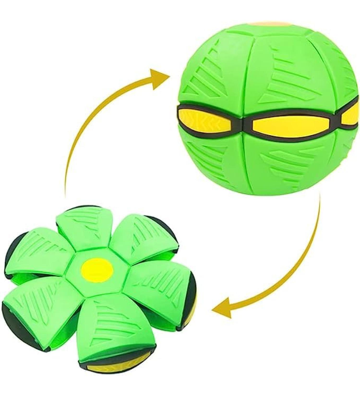 WACURRENTHYD New UFO Pet Flying Saucer Ball Portable Flying Toys Creative Fly Saucer Stomp Magic Balls Magic Frisbee Dog Toy Ball Fun Puppy Interactive Flying Flat Throw Disc Balls Toy (Green) - Buy Online on SooperMarket.com